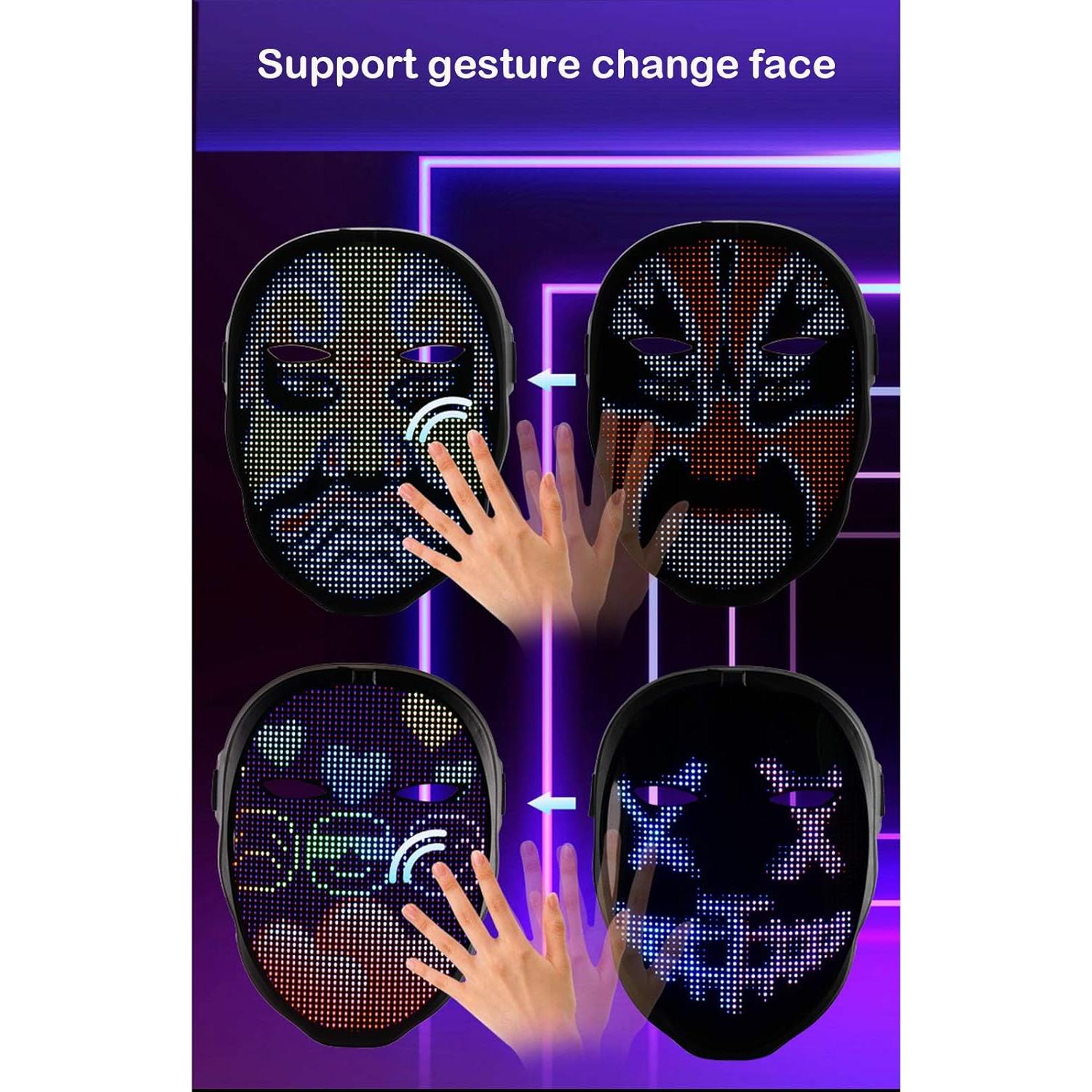 Máscara LED Depointer Life DLSM02 Control Bluetooth Personalizable