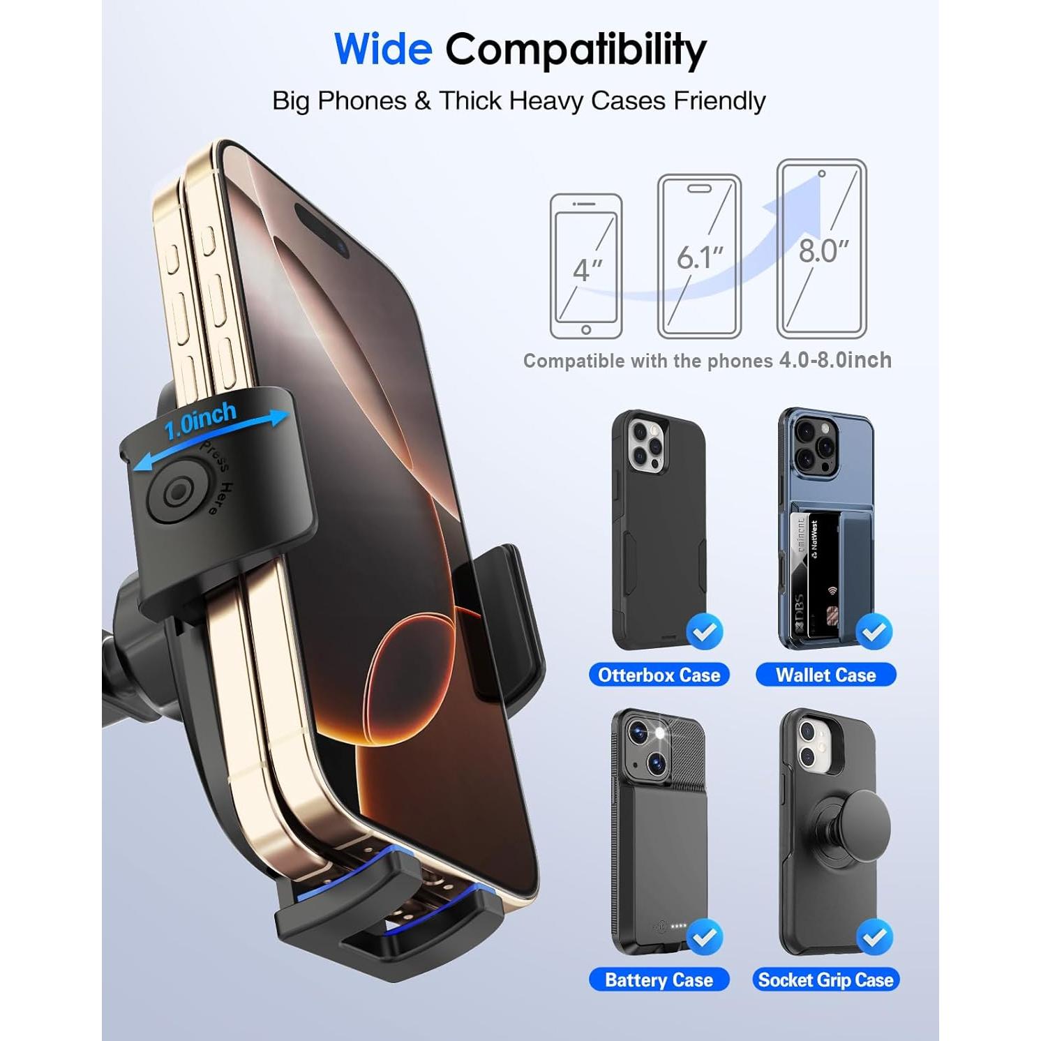 Soporte para Teléfono de Auto Pop-Tech con Ventosa 360°