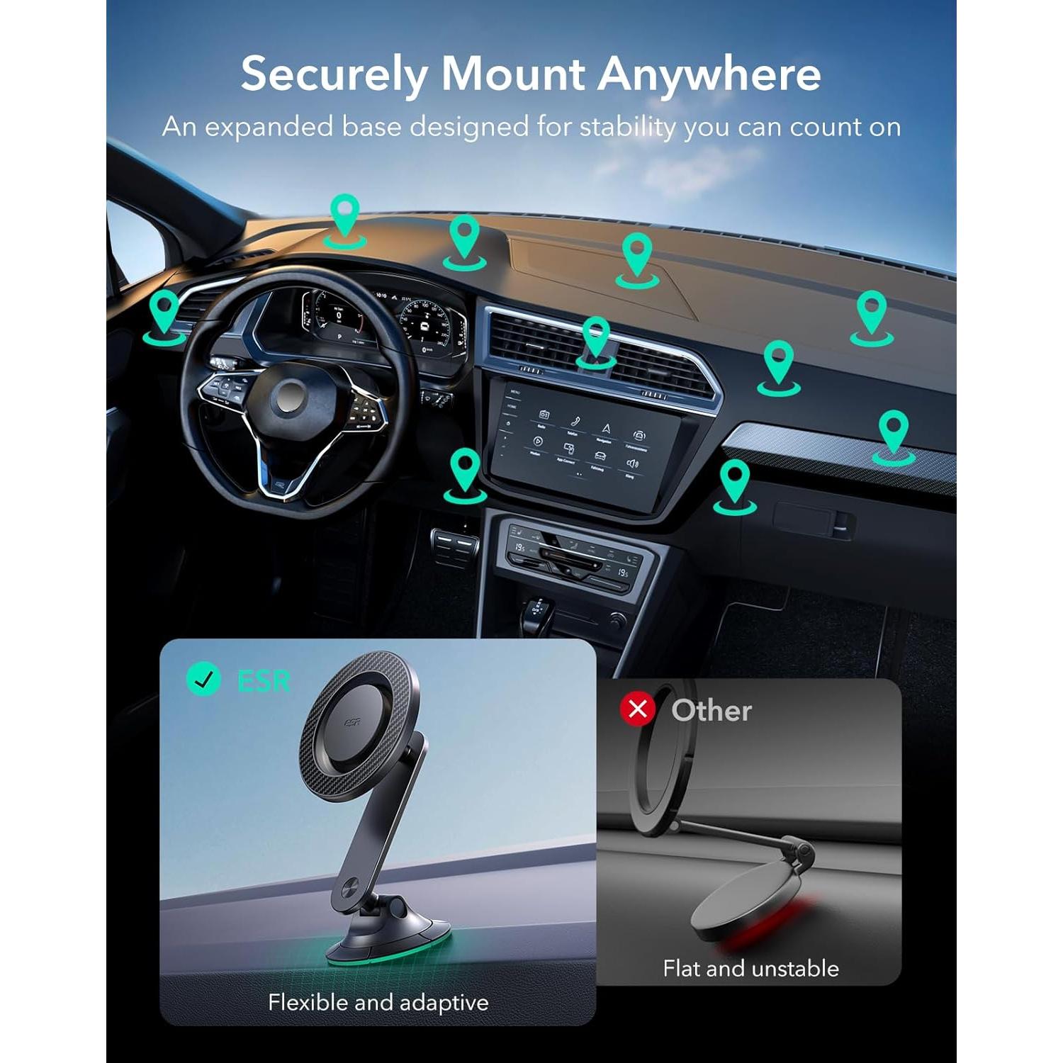 Soporte para Coche ESR MagSafe 360° con Adhesivo 3M