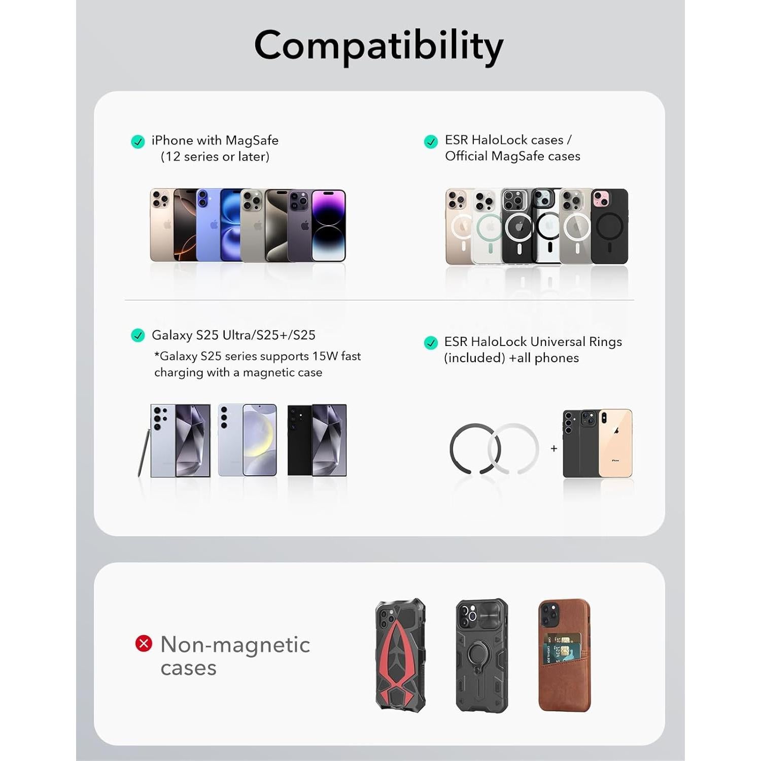 Soporte para Coche ESR MagSafe 360° con Adhesivo 3M