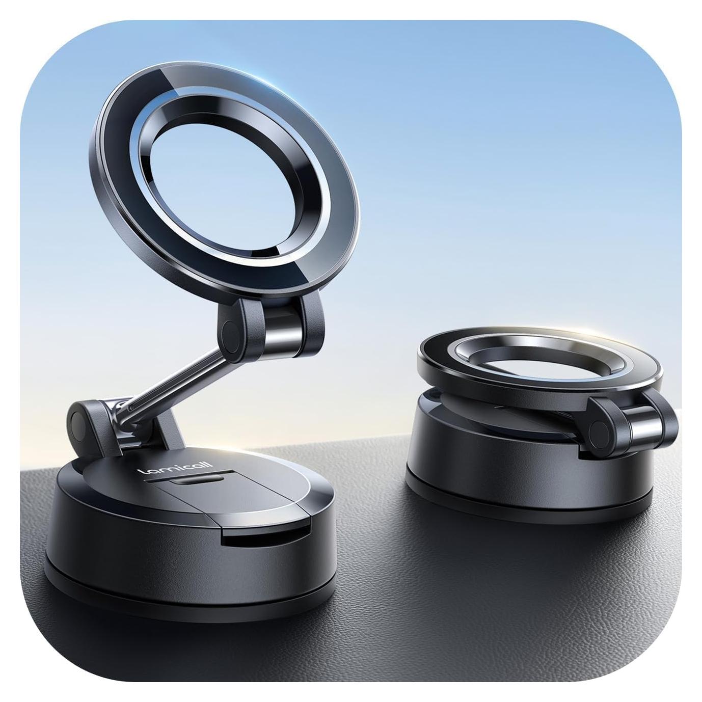 Soporte Magnético para Teléfono de Coche Lamicall 360° Negro