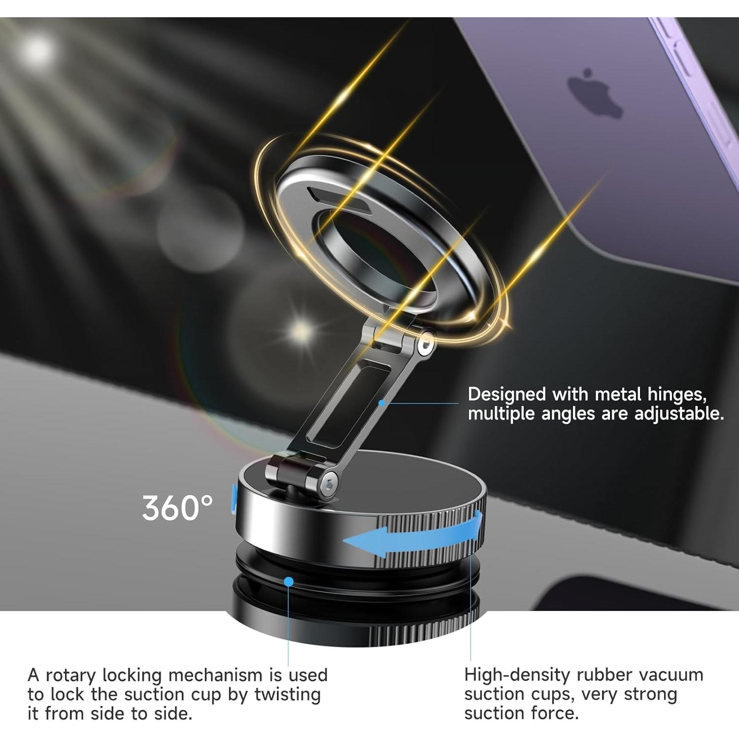 Soporte Magnético para Teléfono YAOKEEP 360° Ajustable Coche