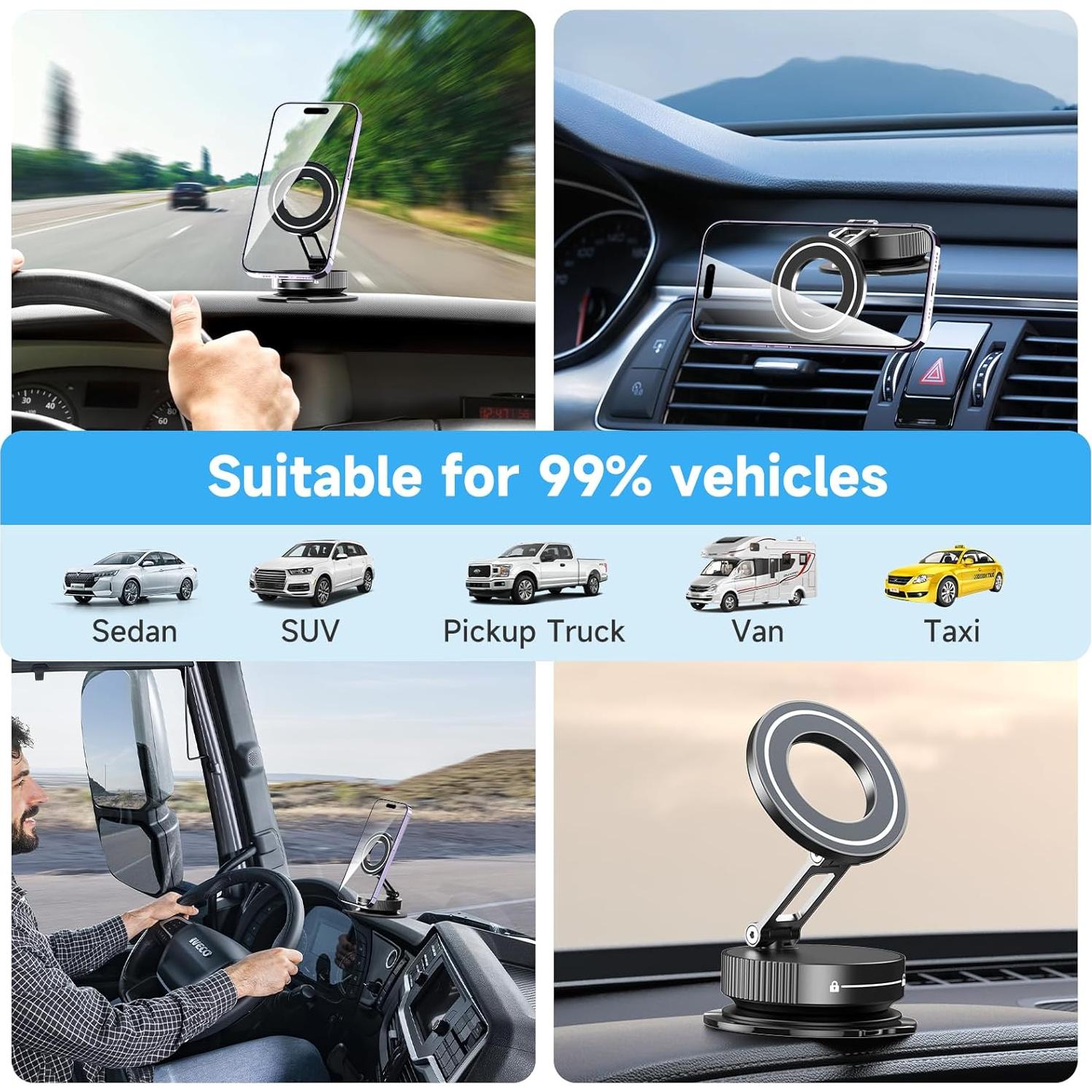 Soporte Magnético para Teléfono YAOKEEP 360° Ajustable Coche