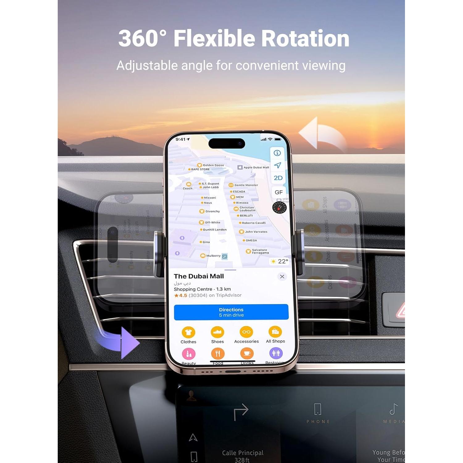 Soporte para Teléfono en Ventilación UGREEN Mini Gris