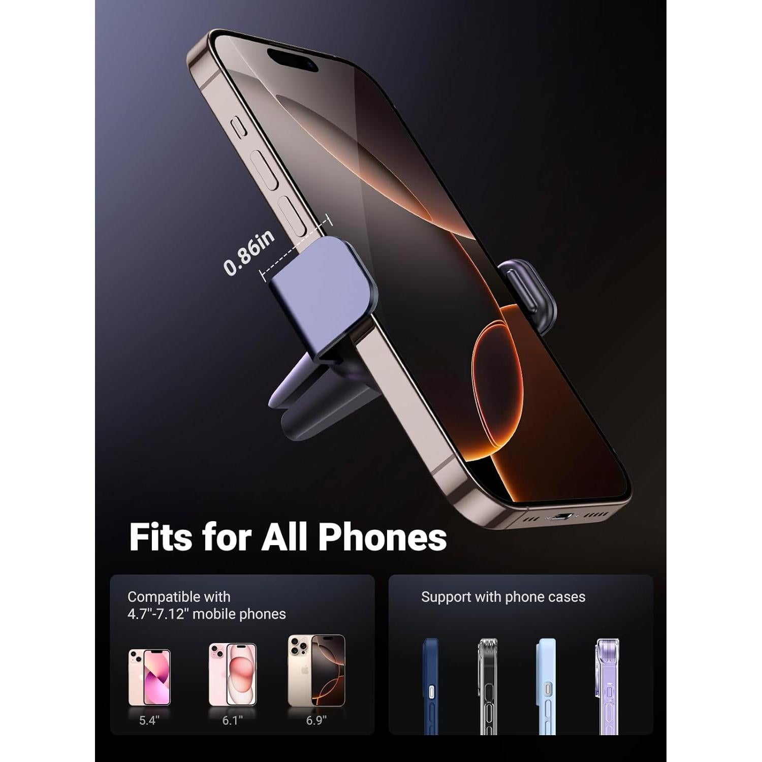 Soporte para Teléfono en Ventilación UGREEN Mini Gris