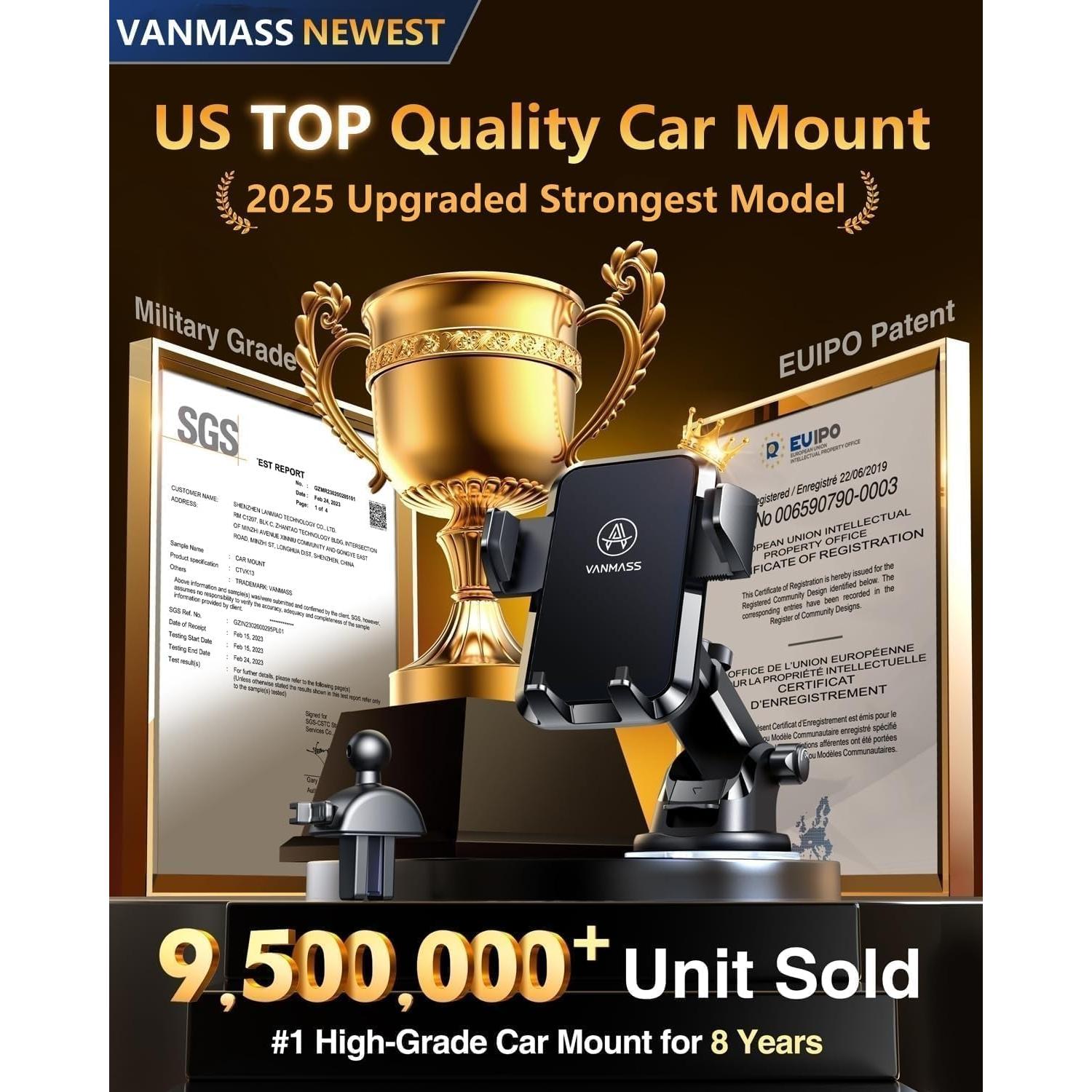 Soporte para Teléfono de Coche VANMASS 2025 Grado Militar