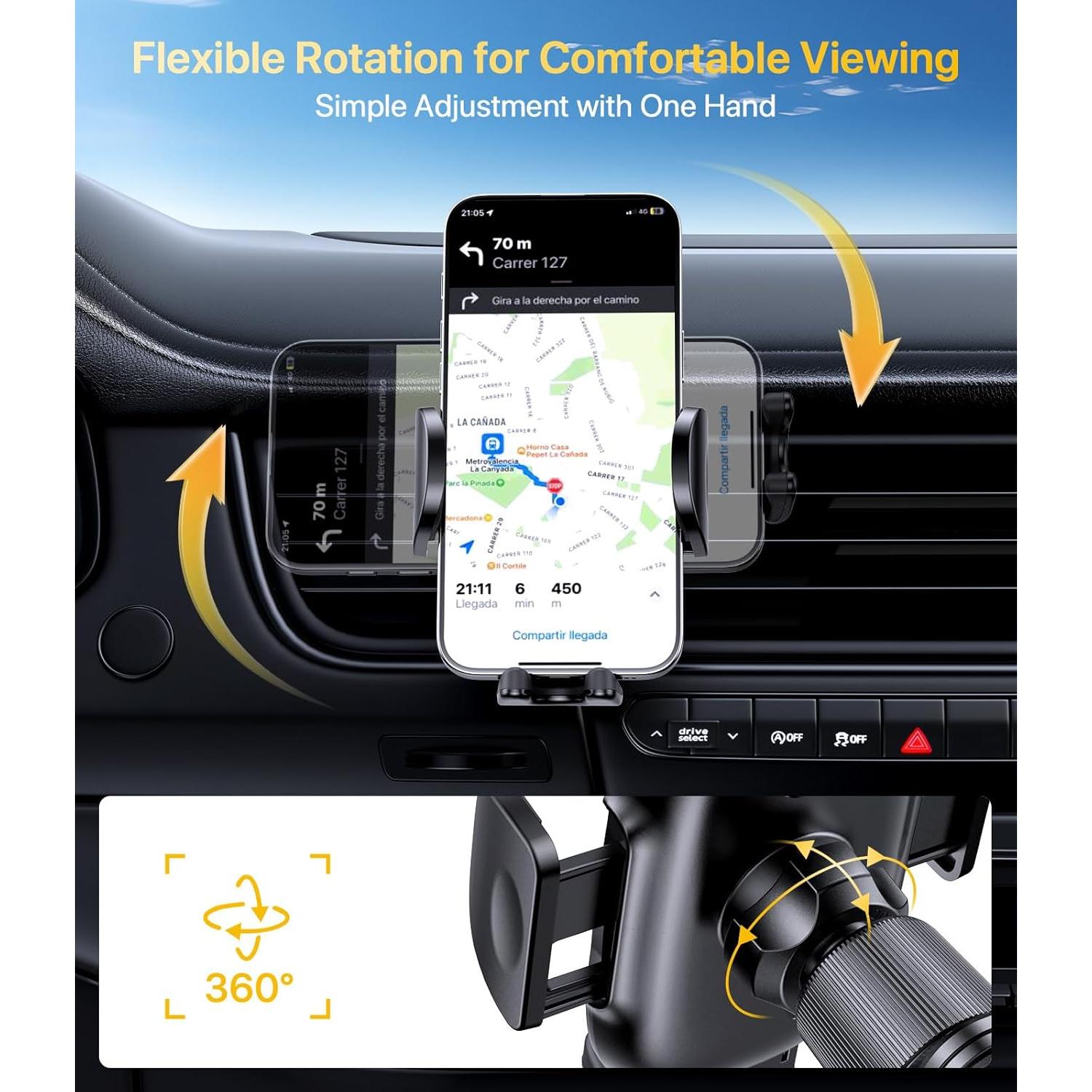 Soporte para Teléfono de Auto Miracase Universal Negro