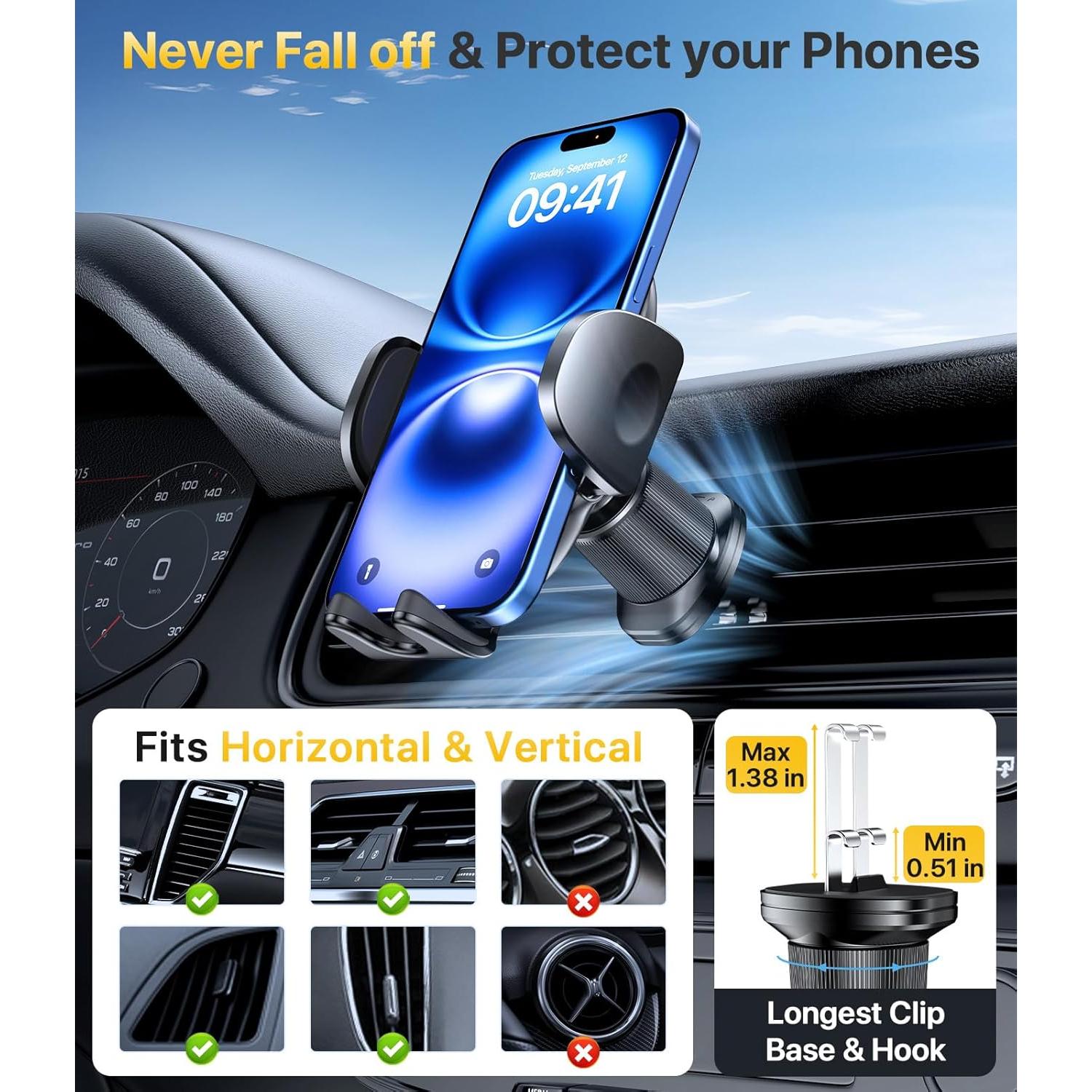 Soporte para Teléfono de Auto Miracase Universal Negro