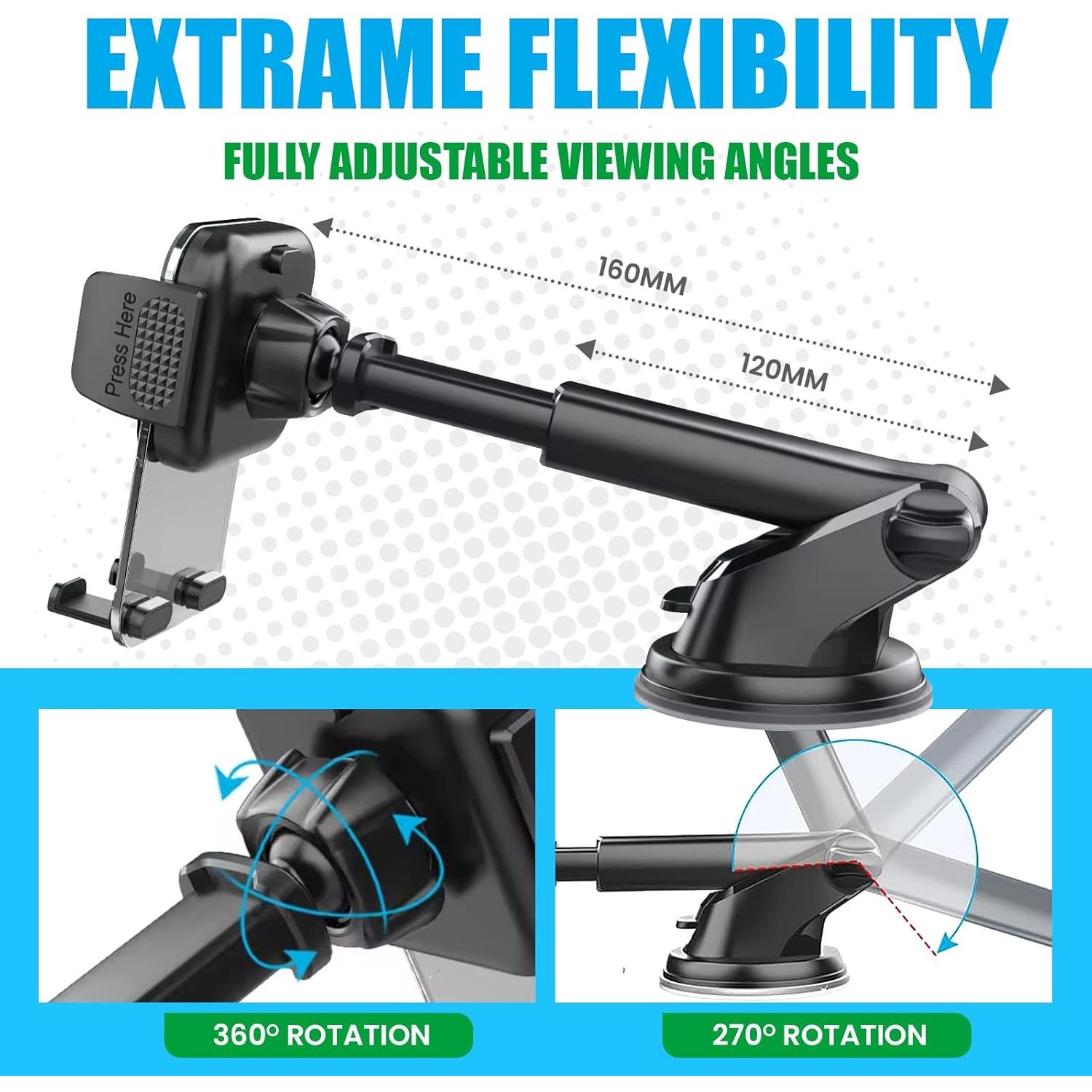 Soporte para Teléfono de Coche YOZAT Universal 360° Negro