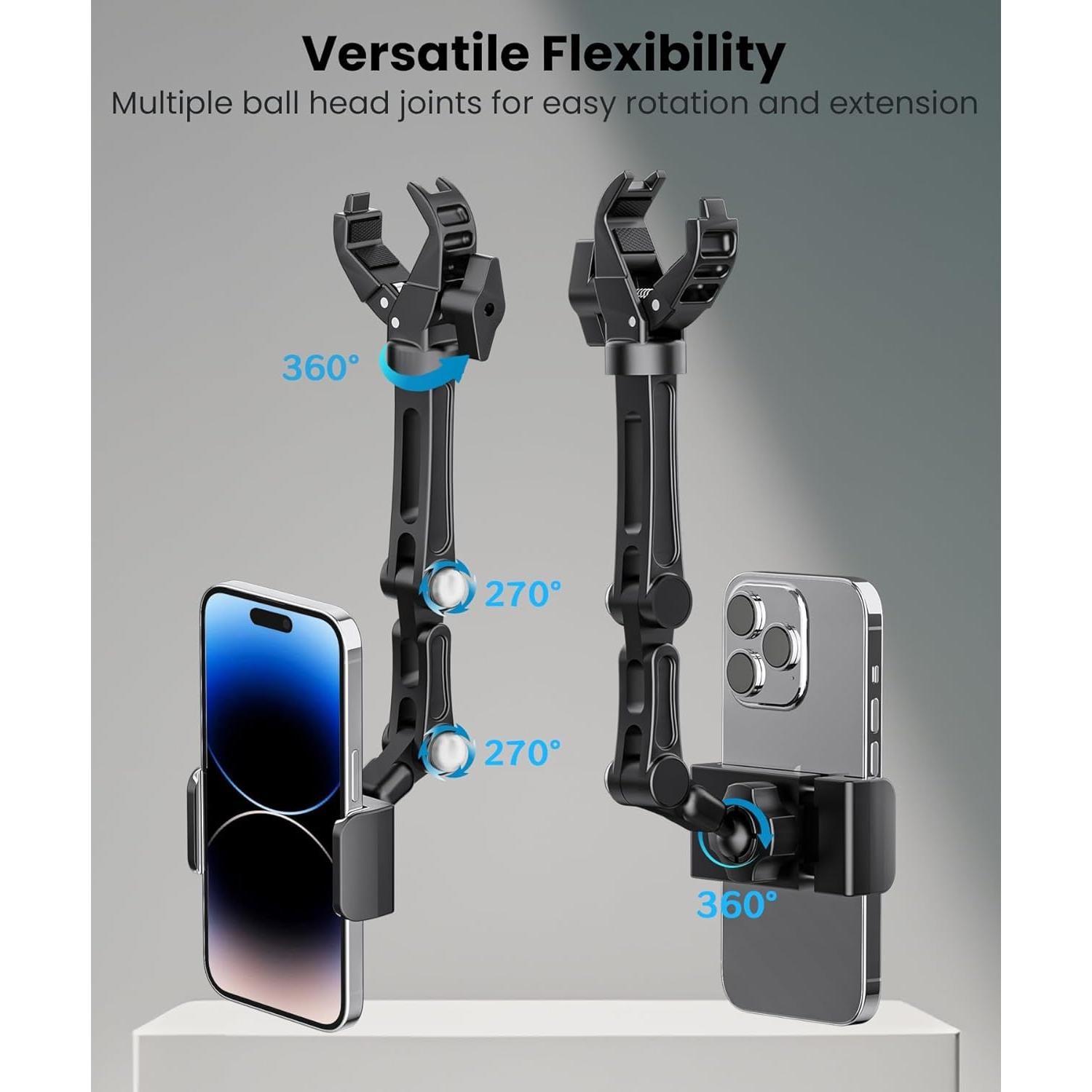 Soporte para Teléfono Karmus para Espejo Retrovisor, Negro