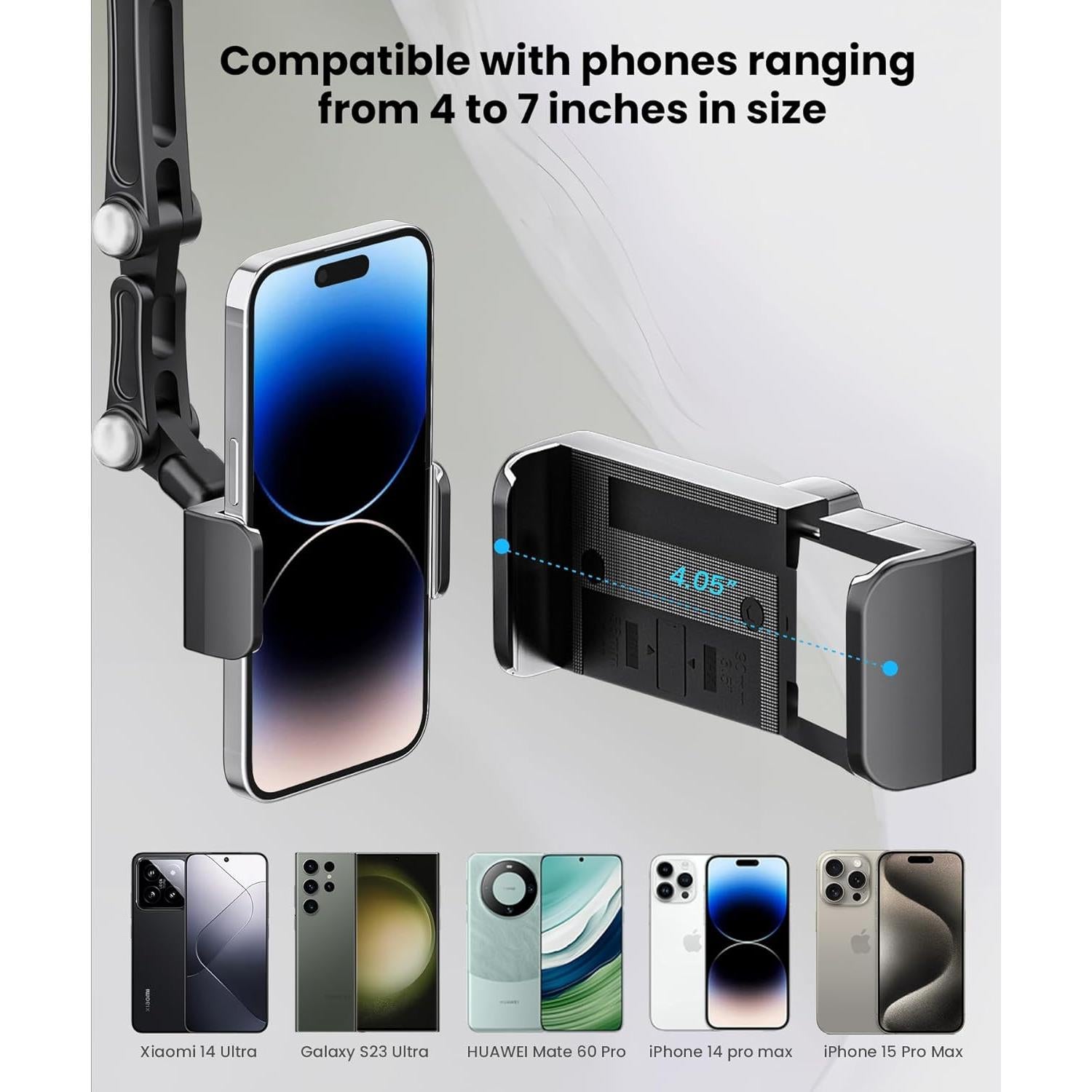 Soporte para Teléfono Karmus para Espejo Retrovisor, Negro