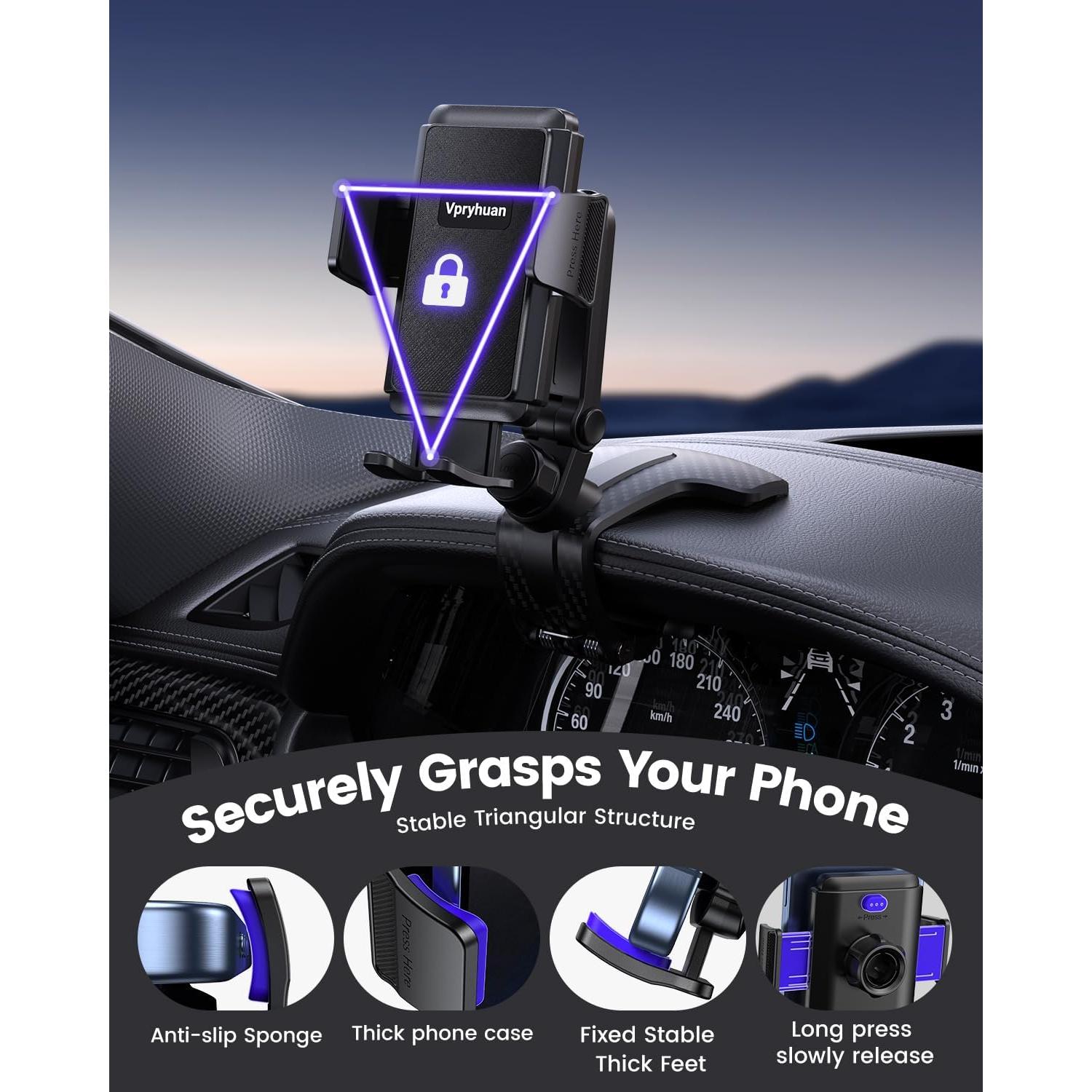 Soporte para Teléfono en el Coche Vpryhuan 360° Ajustable