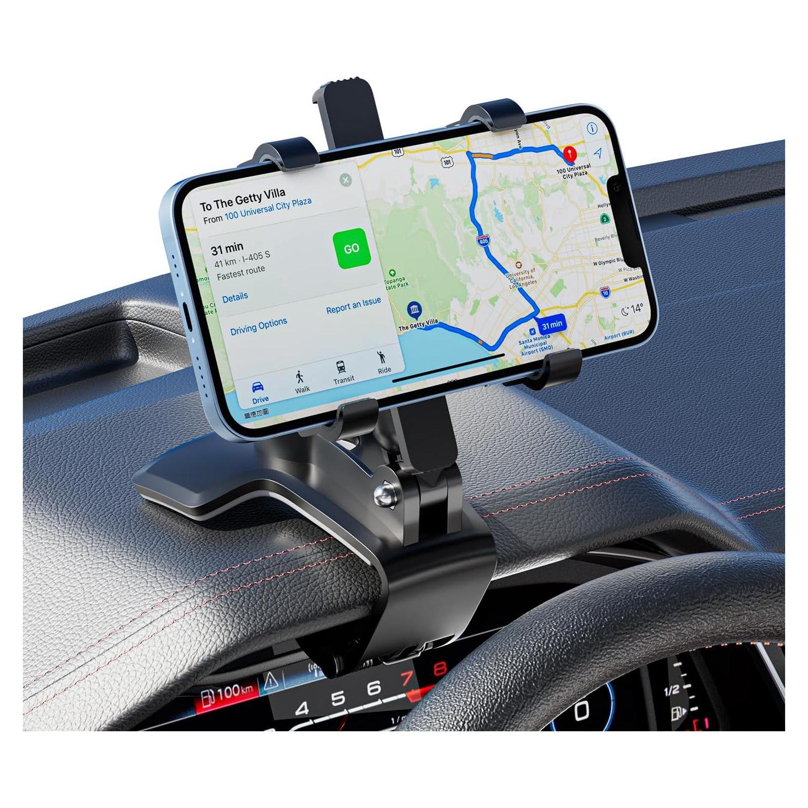 Soporte para Teléfono de Coche JFX, Ajustable 360°, Negro