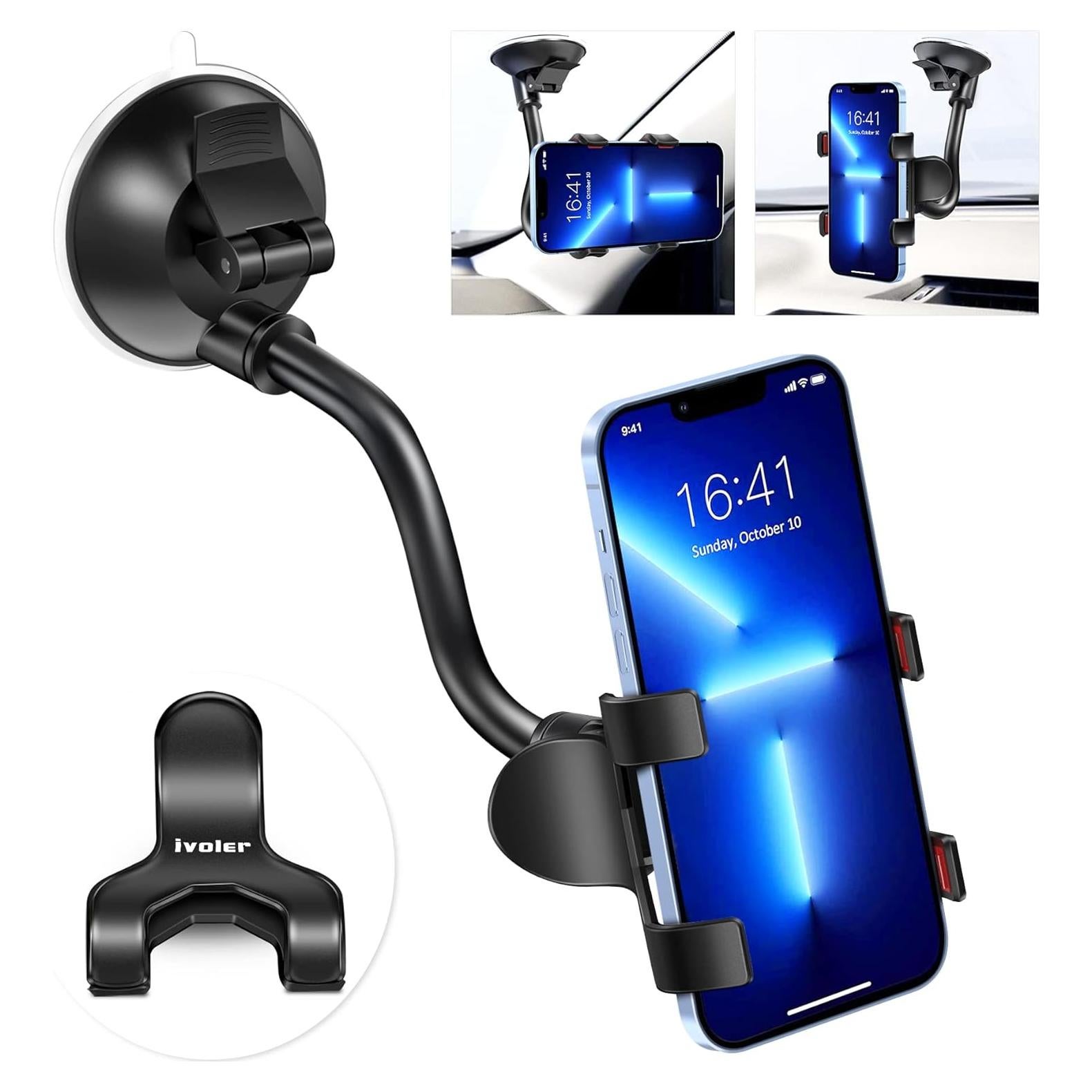 Soporte para Teléfono iVoler para Automóvil con Ventosa Fuerte