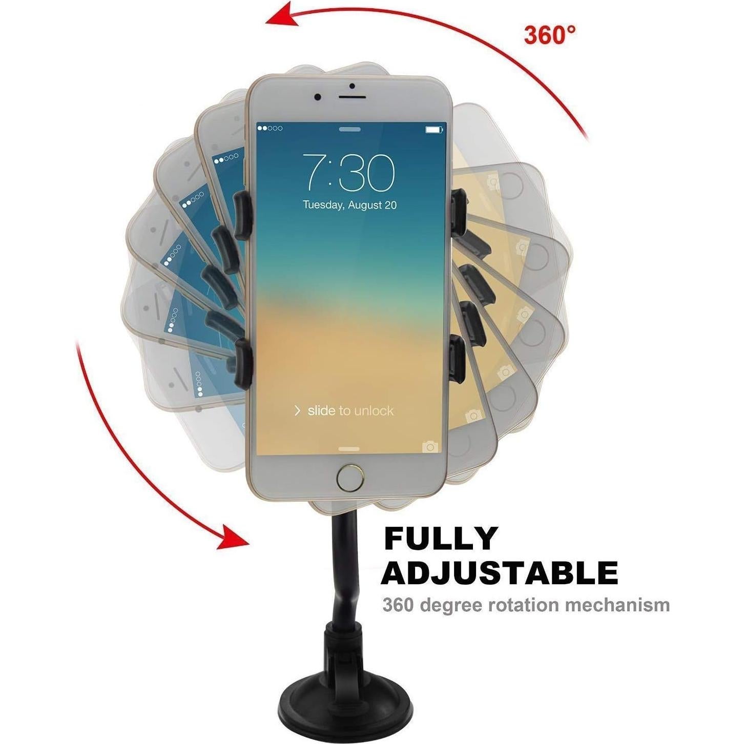 Soporte para Teléfono iVoler para Automóvil con Ventosa Fuerte