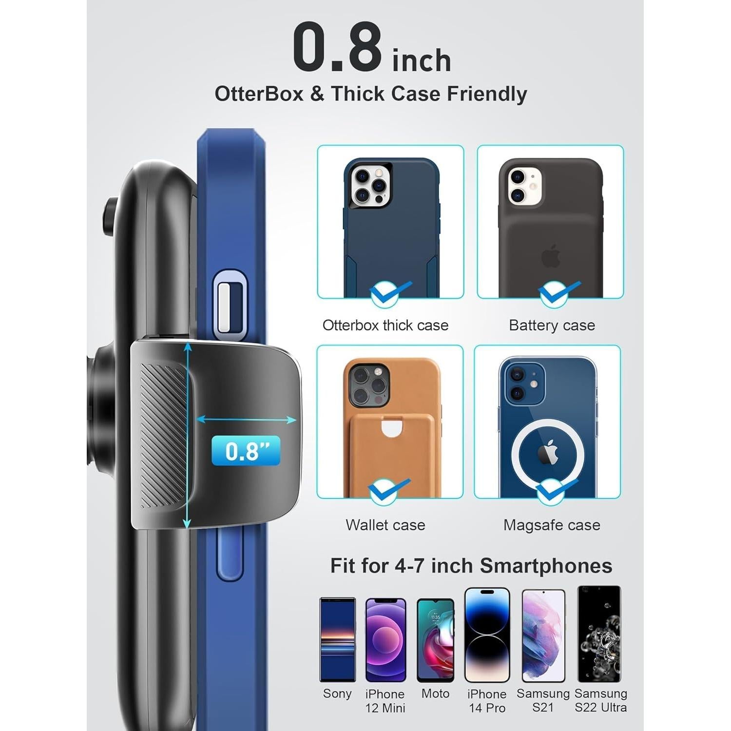 Soporte para Teléfono TOPGO para Coche Ajustable Negro