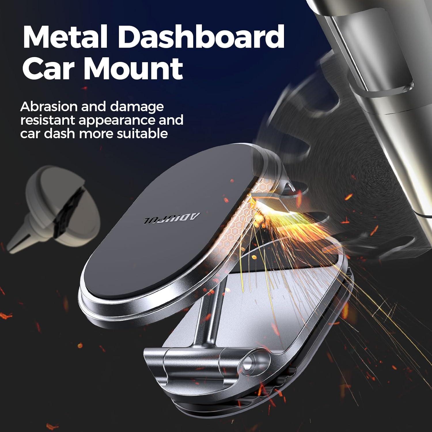 Soporte Magnético para Teléfono de Coche ADIUPUL Negro 360°