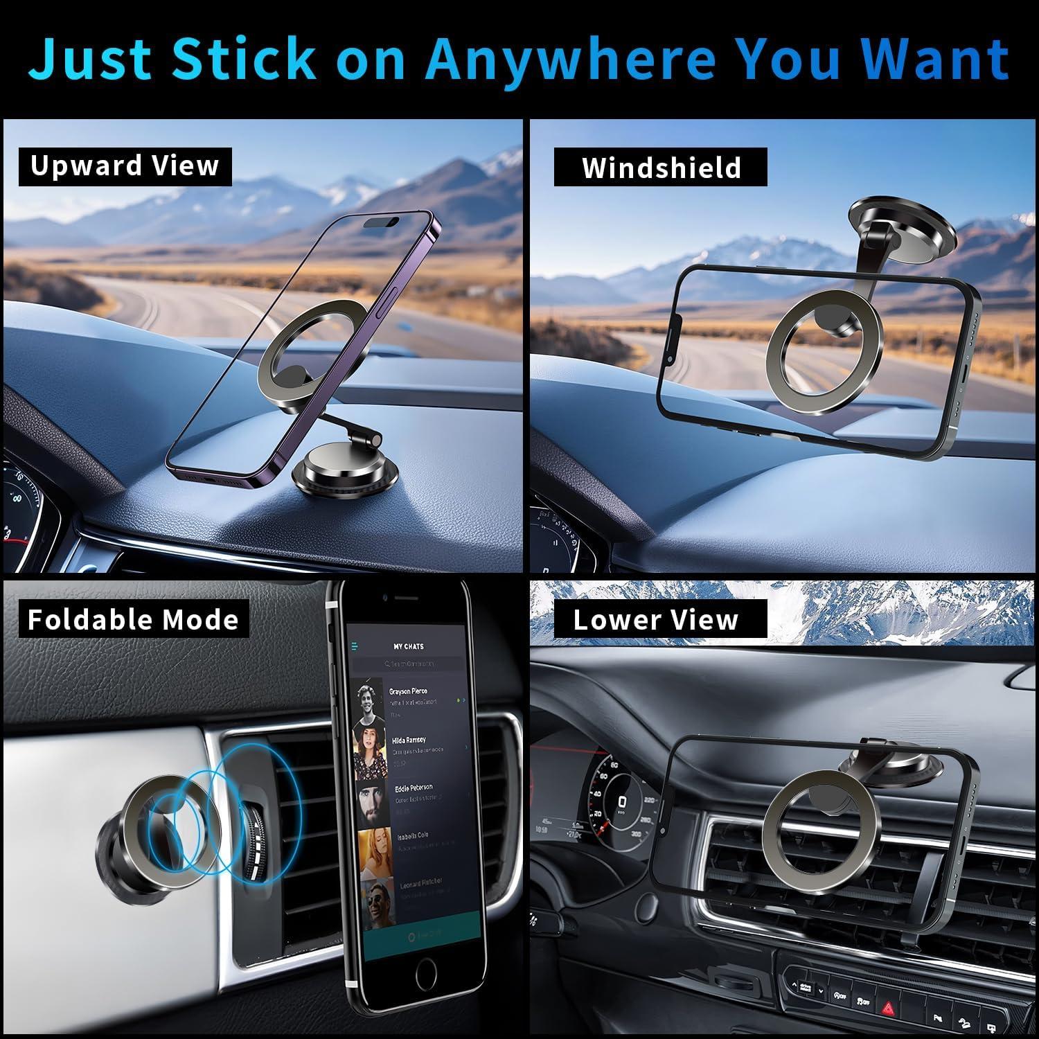 Soporte Magnético para Teléfono de Coche YAOKEEP 2800gf Negro