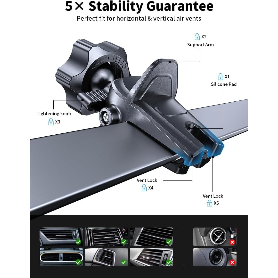 Soporte para Teléfono de Auto Nycetek 2025 Rotación 360°