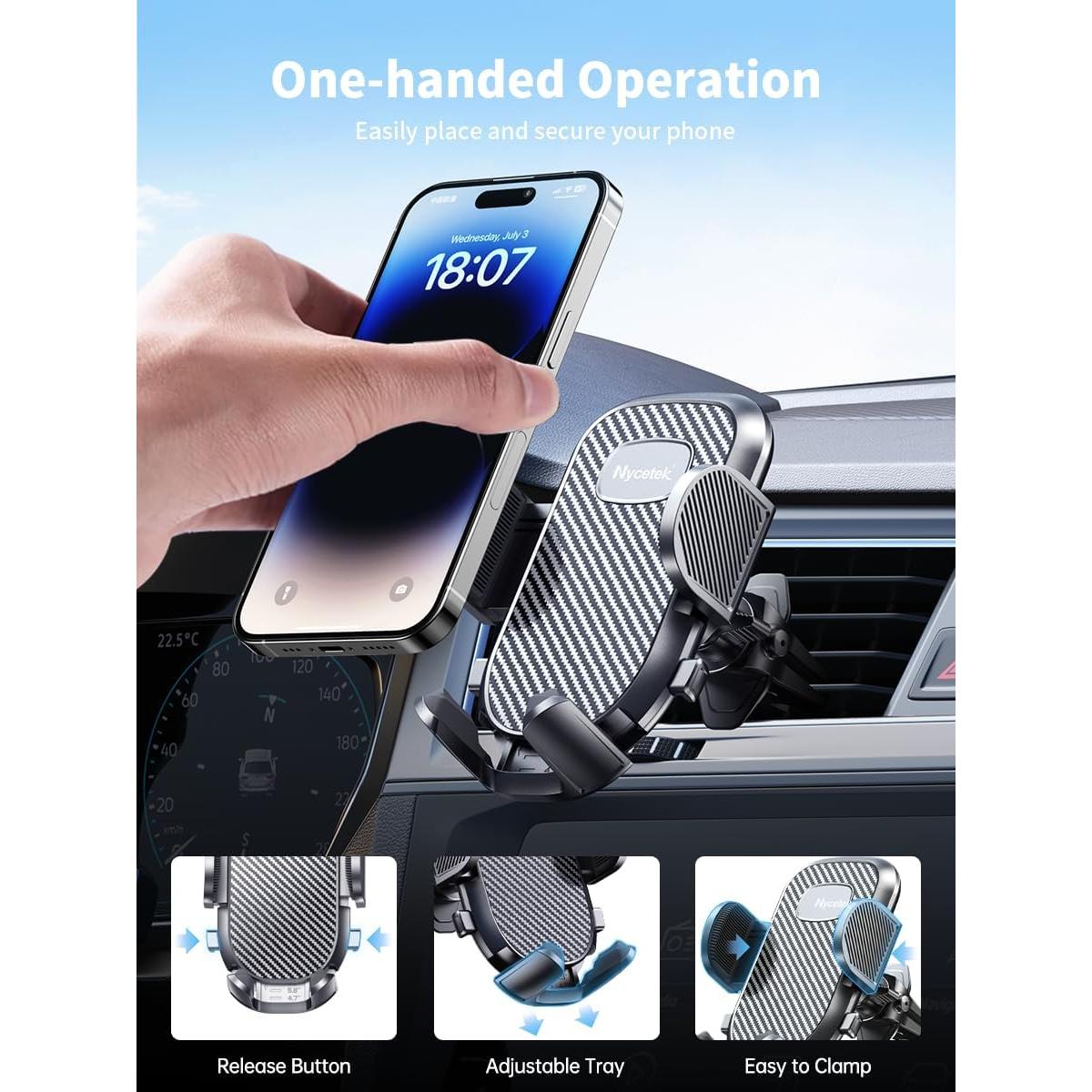 Soporte para Teléfono de Auto Nycetek 2025 Rotación 360°