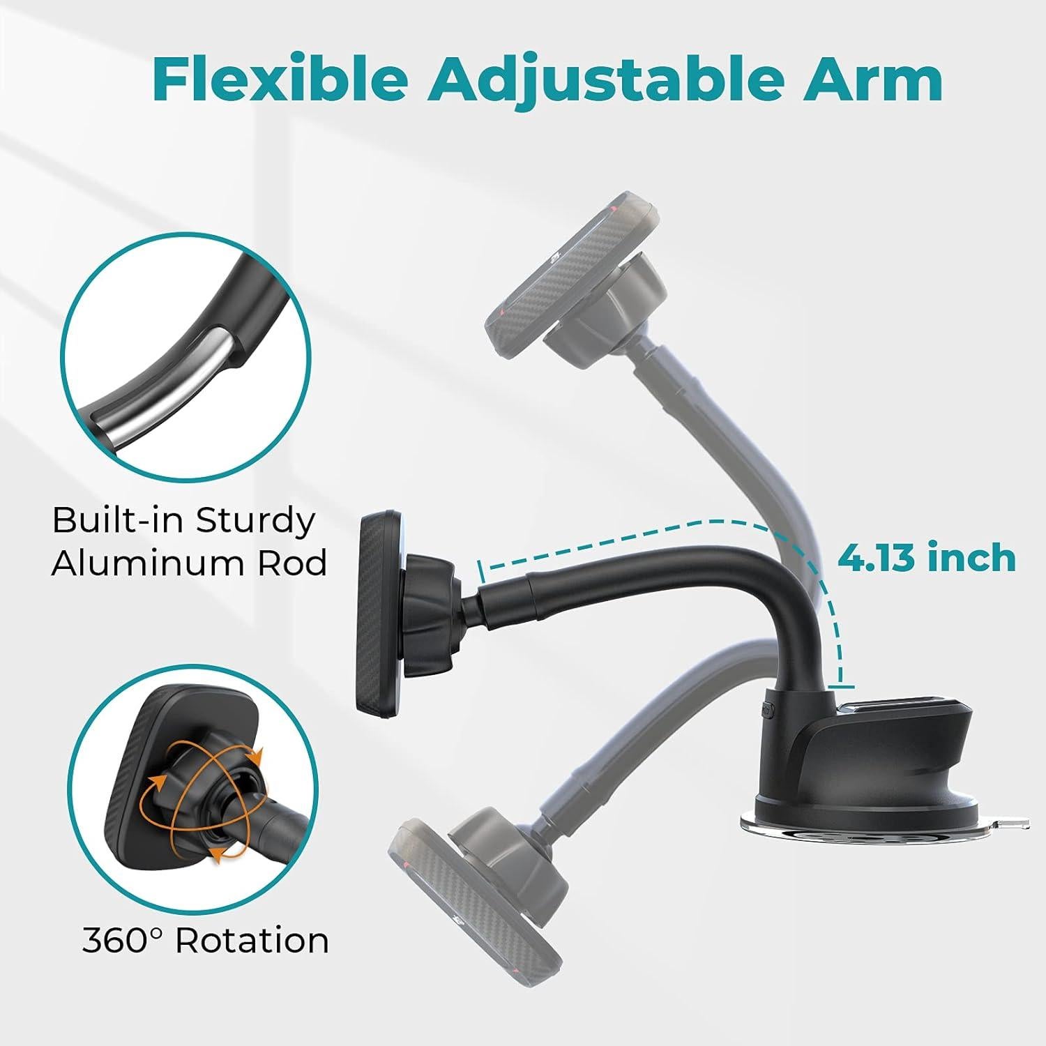 Soporte Magnético para Teléfono Gendle M02-S3 con Ventosa Fuerte