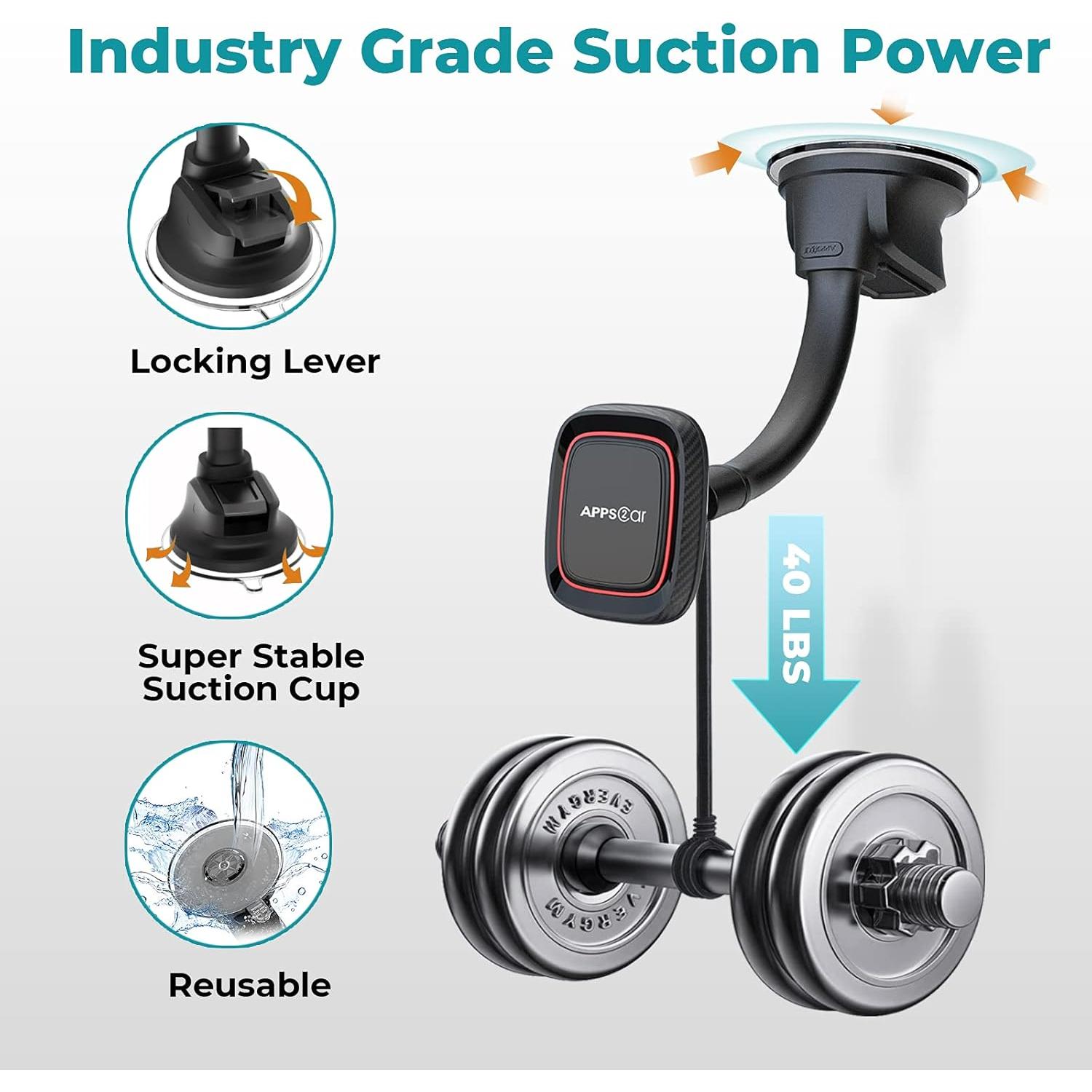 Soporte Magnético para Teléfono Gendle M02-S3 con Ventosa Fuerte