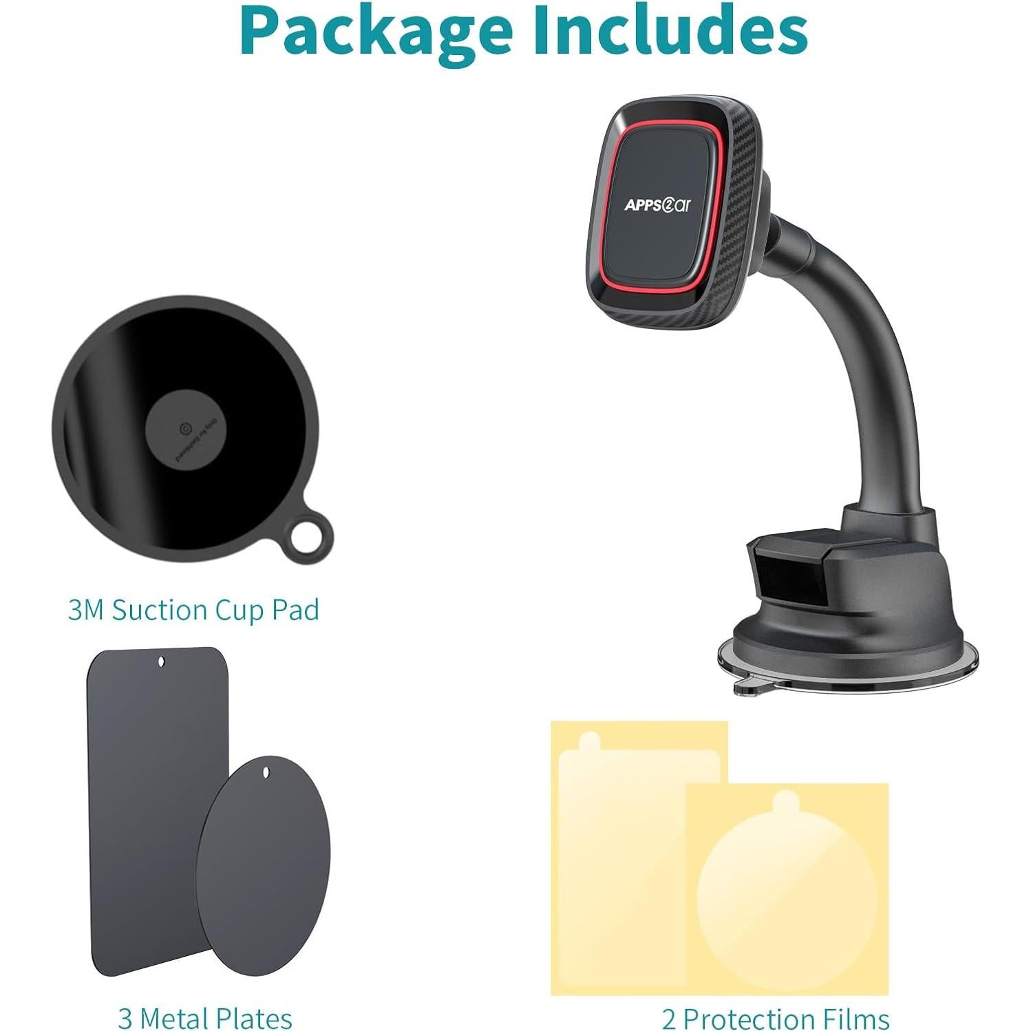 Soporte Magnético para Teléfono Gendle M02-S3 con Ventosa Fuerte