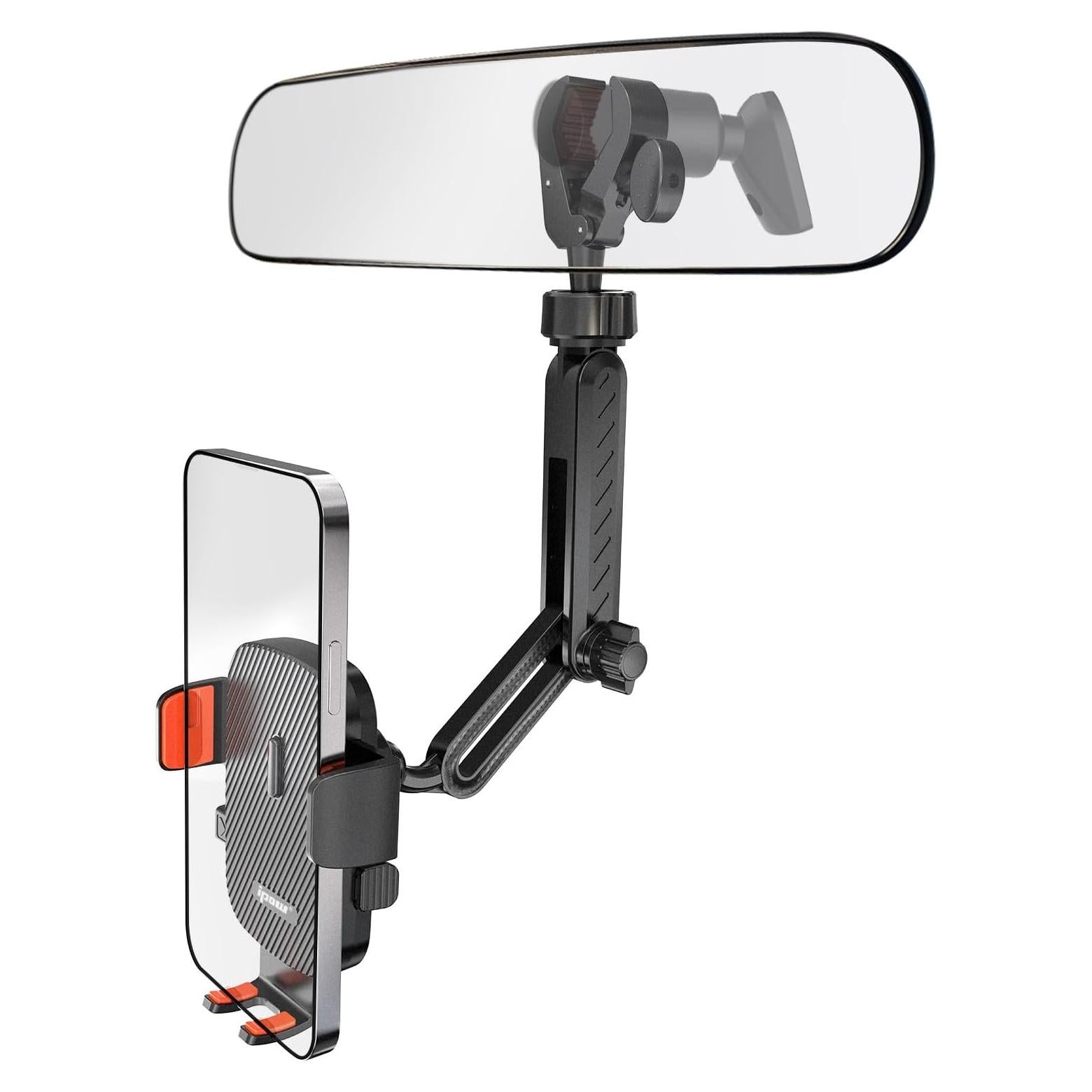 Soporte para Teléfono en Espejo Retrovisor IPOW Rojo Ajustable