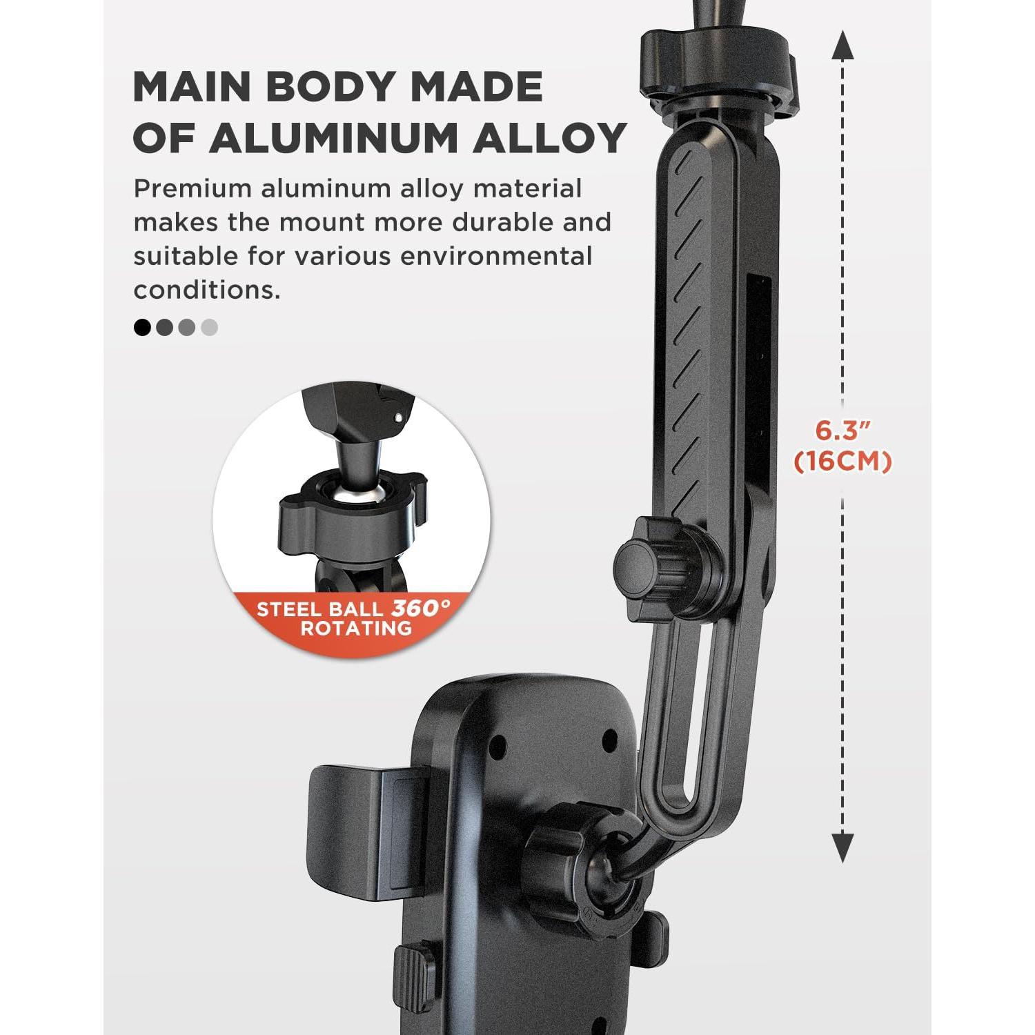 Soporte para Teléfono en Espejo Retrovisor IPOW Rojo Ajustable