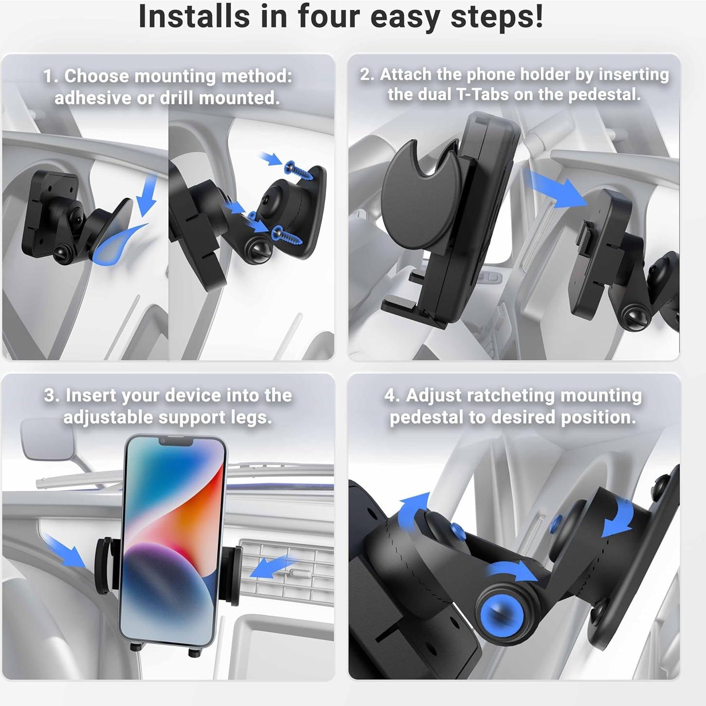Soporte Adhesivo para Teléfono Arkon SM428 - Compatible con Smartphones