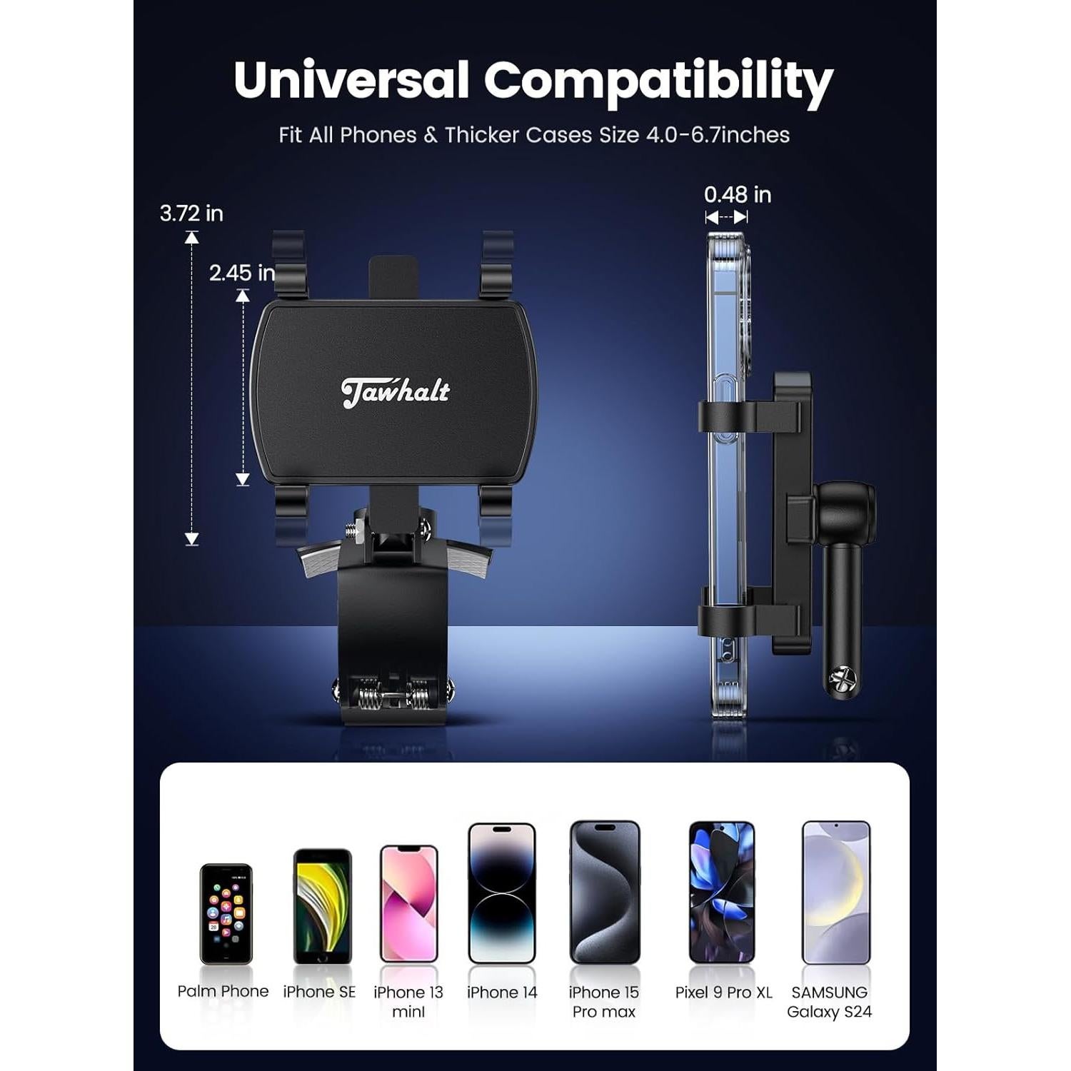 Soporte para teléfono en automóvil Jawhalt 7760 360° rotación