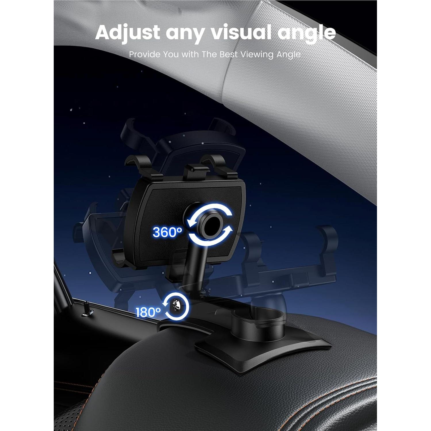 Soporte para teléfono en automóvil Jawhalt 7760 360° rotación