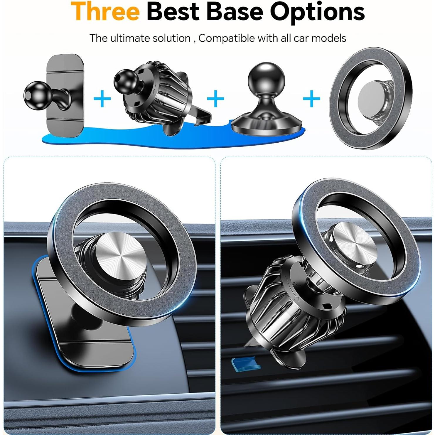 Soporte Magnético para Carro MagSafe Romuto 360° Rotación