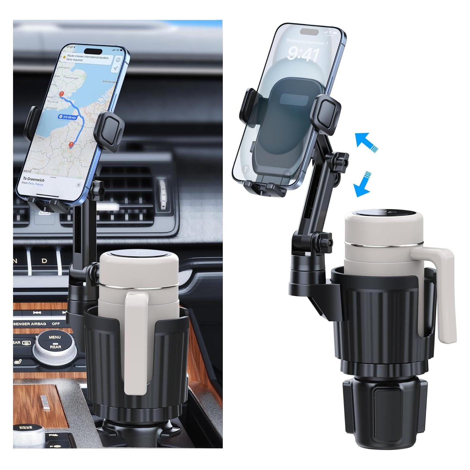 Soporte para Teléfono en Portavasos Peastrex PX-P20 Ajustable 360°