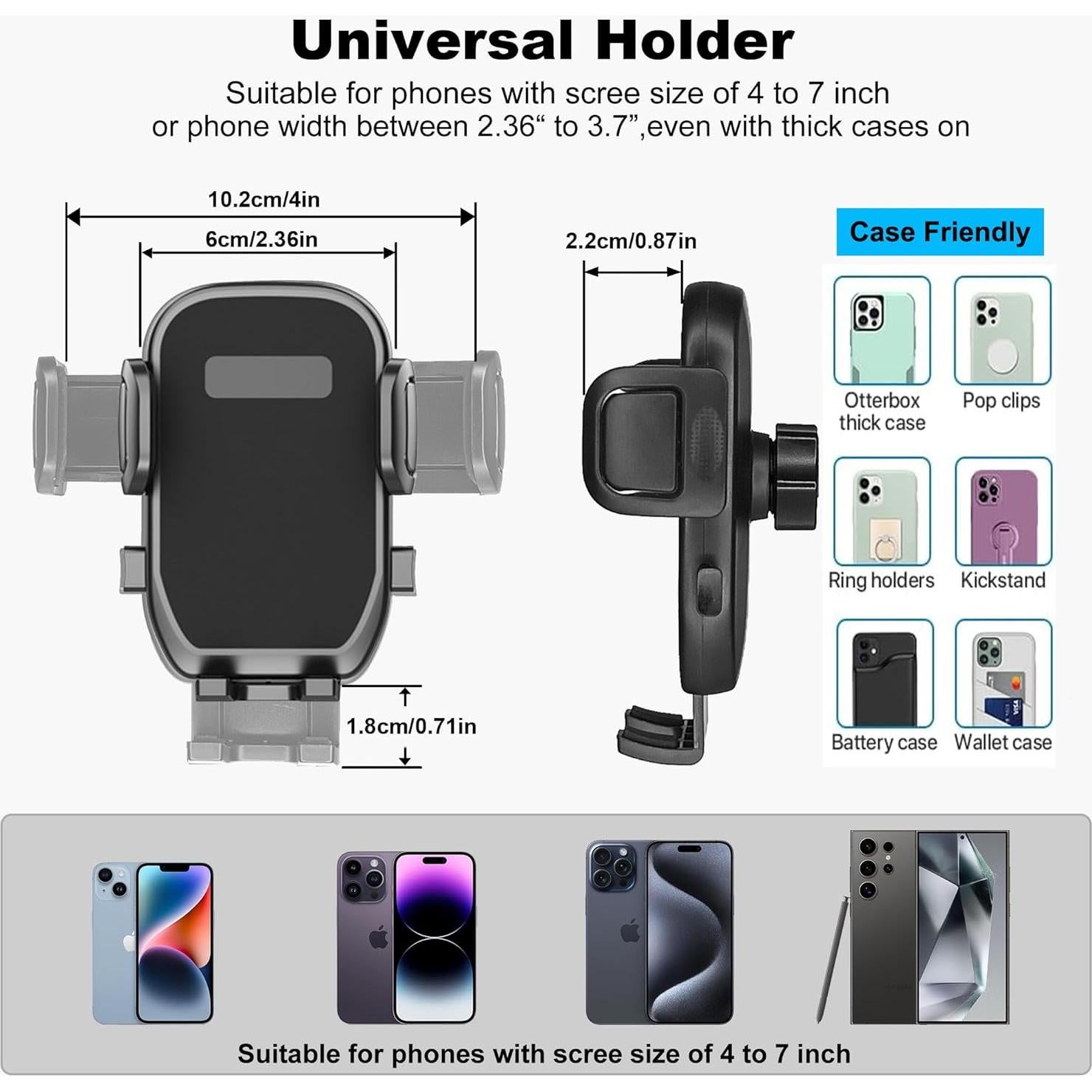 Soporte para Teléfono en Portavasos Peastrex PX-P20 Ajustable 360°