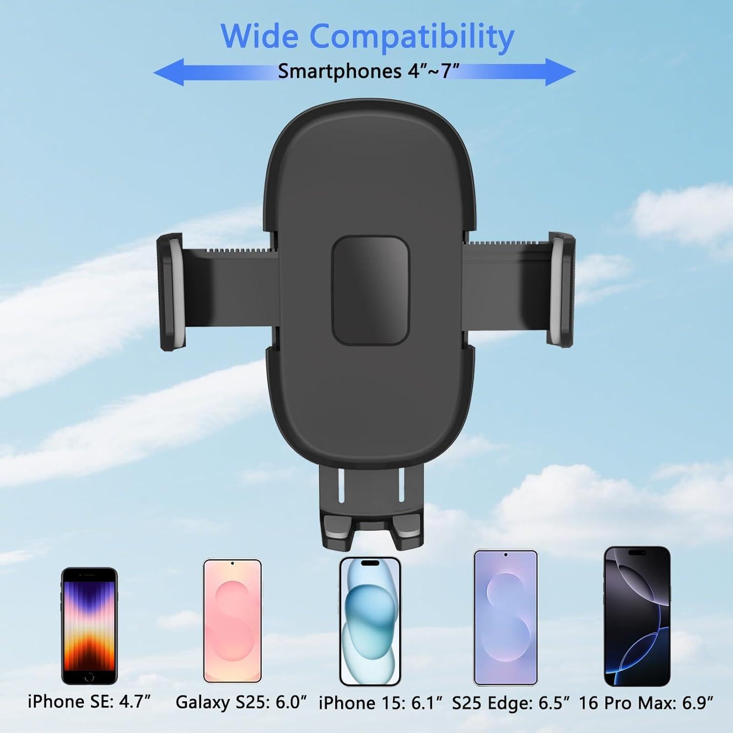 Soporte para Teléfono de Coche TAPMEI 2025 Universal Negro