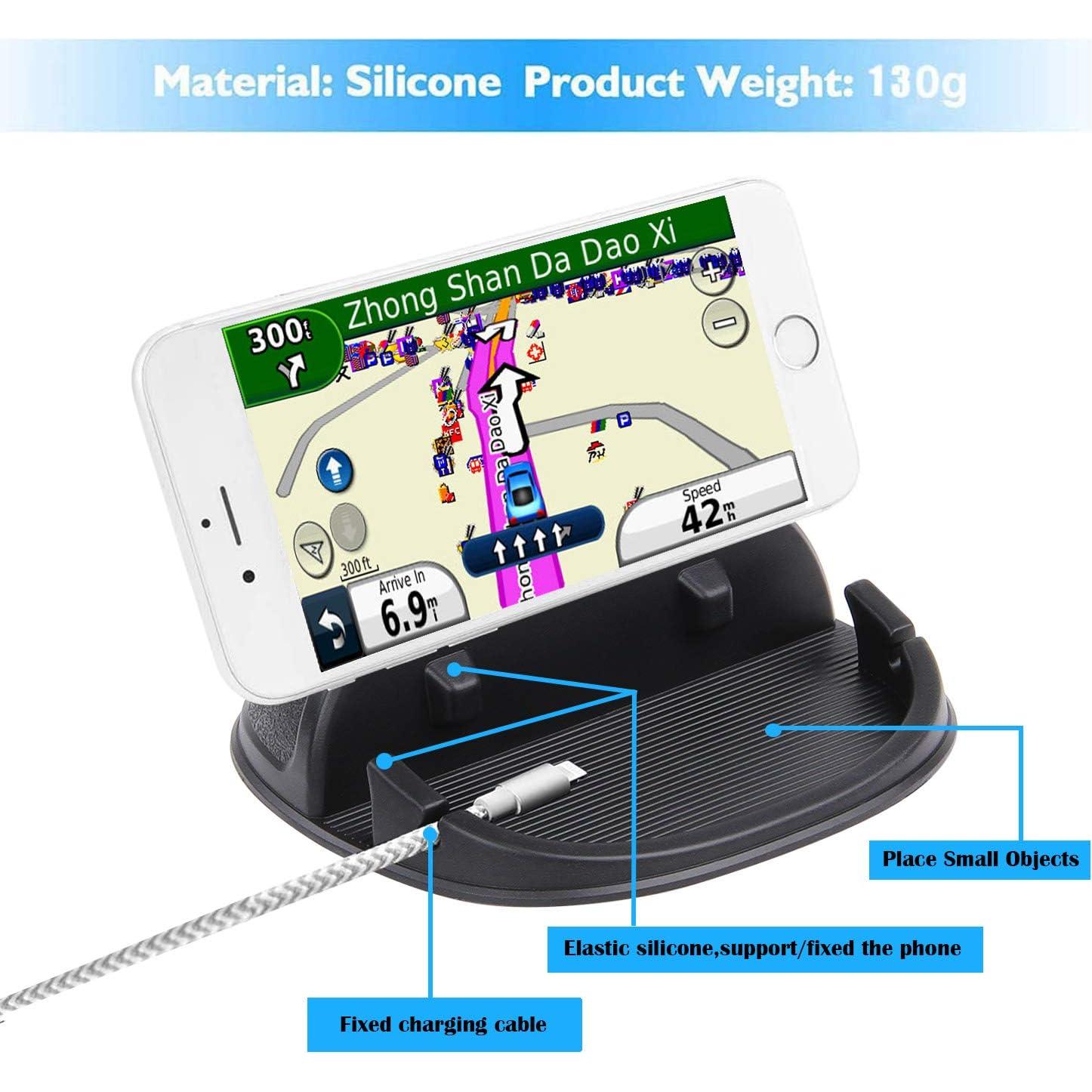 Soporte para teléfono celular de automóvil Chirsfly negro antideslizante