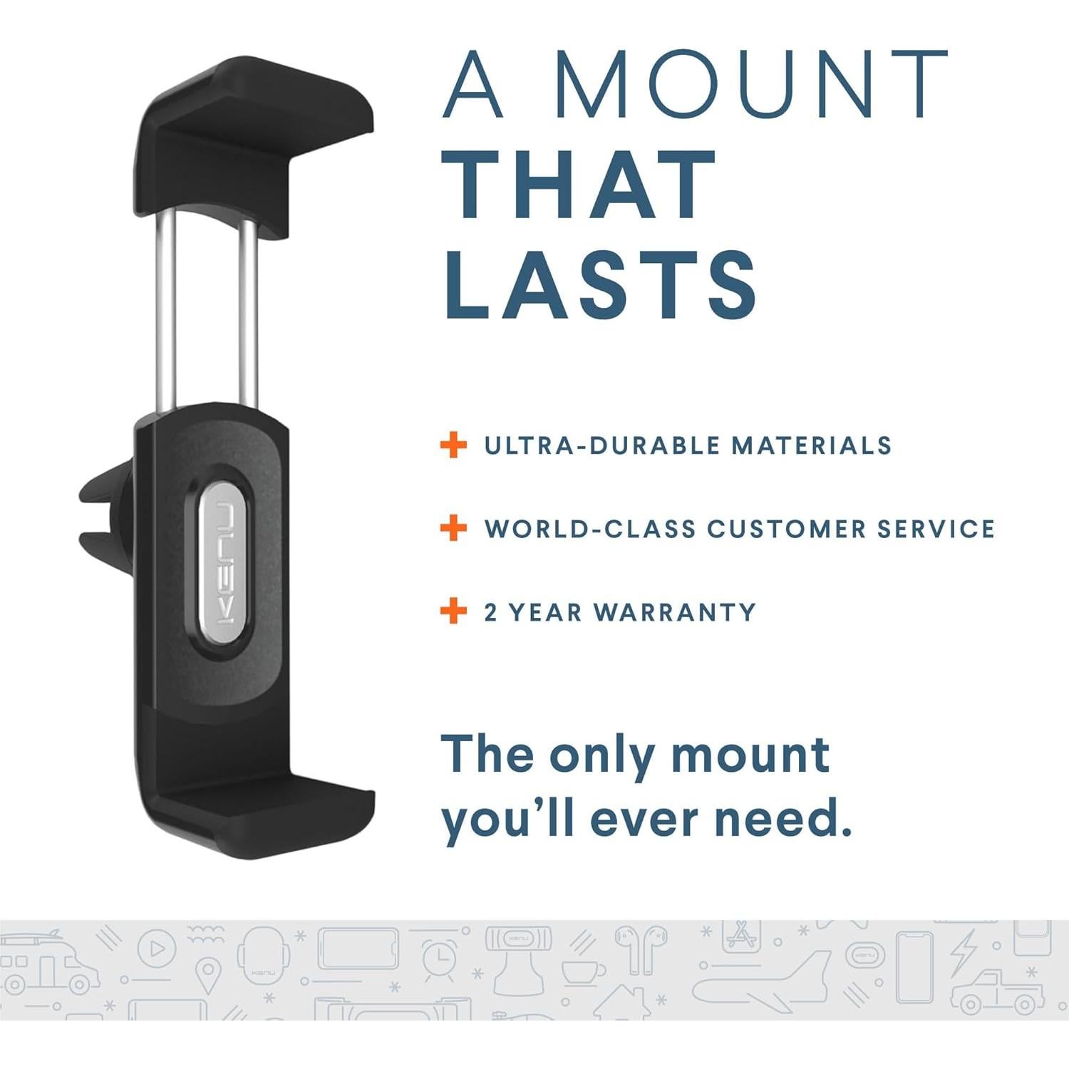 Soporte para Teléfono Kenu Airframe+ Auto 360° Negro