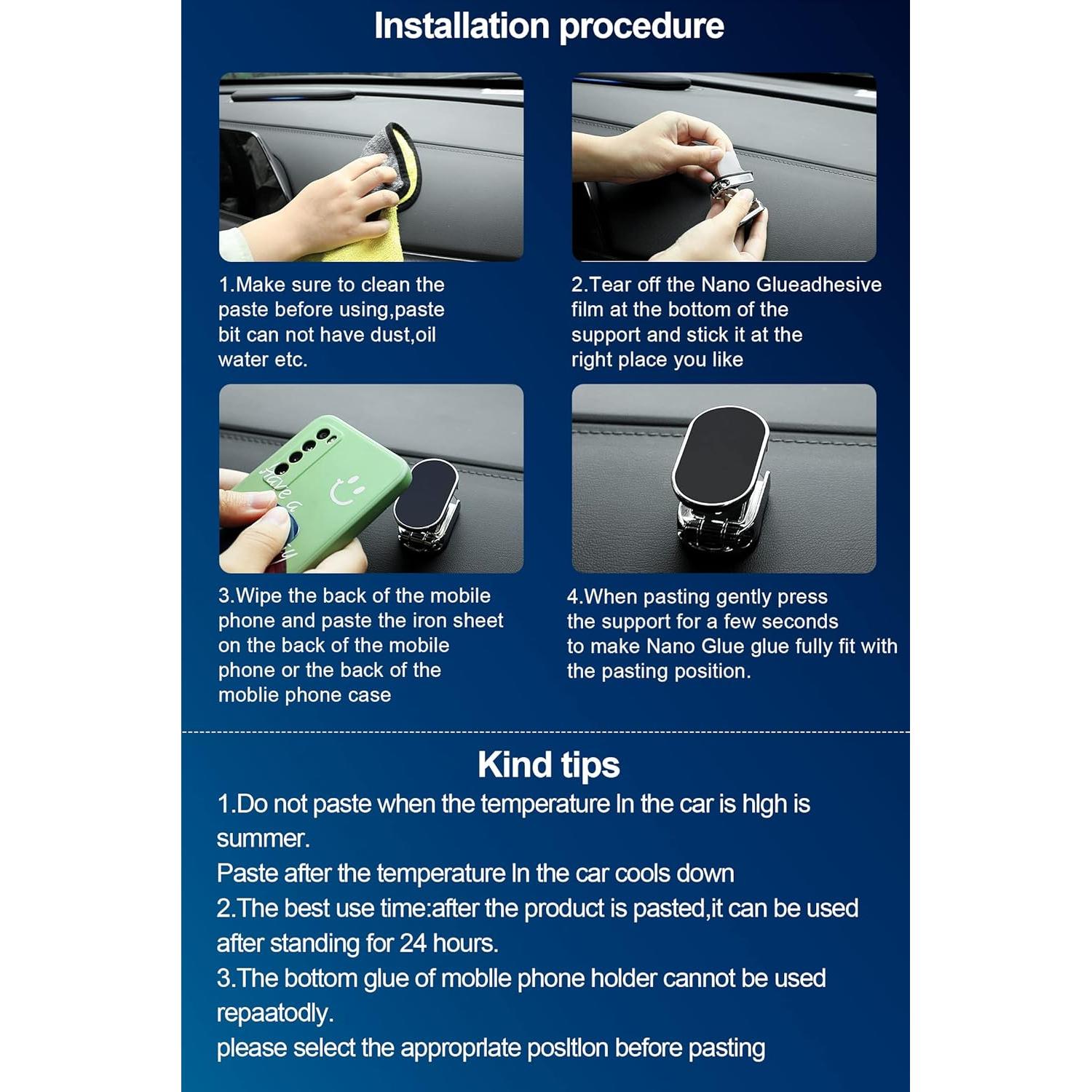 Soporte Magnético Plegable Rednow para Teléfono de Coche