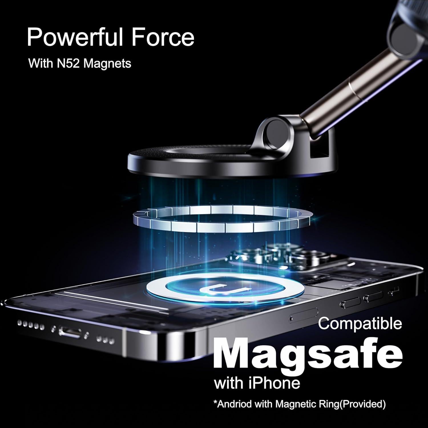 Soporte Magnético para Teléfono de Coche LnkXT Negro