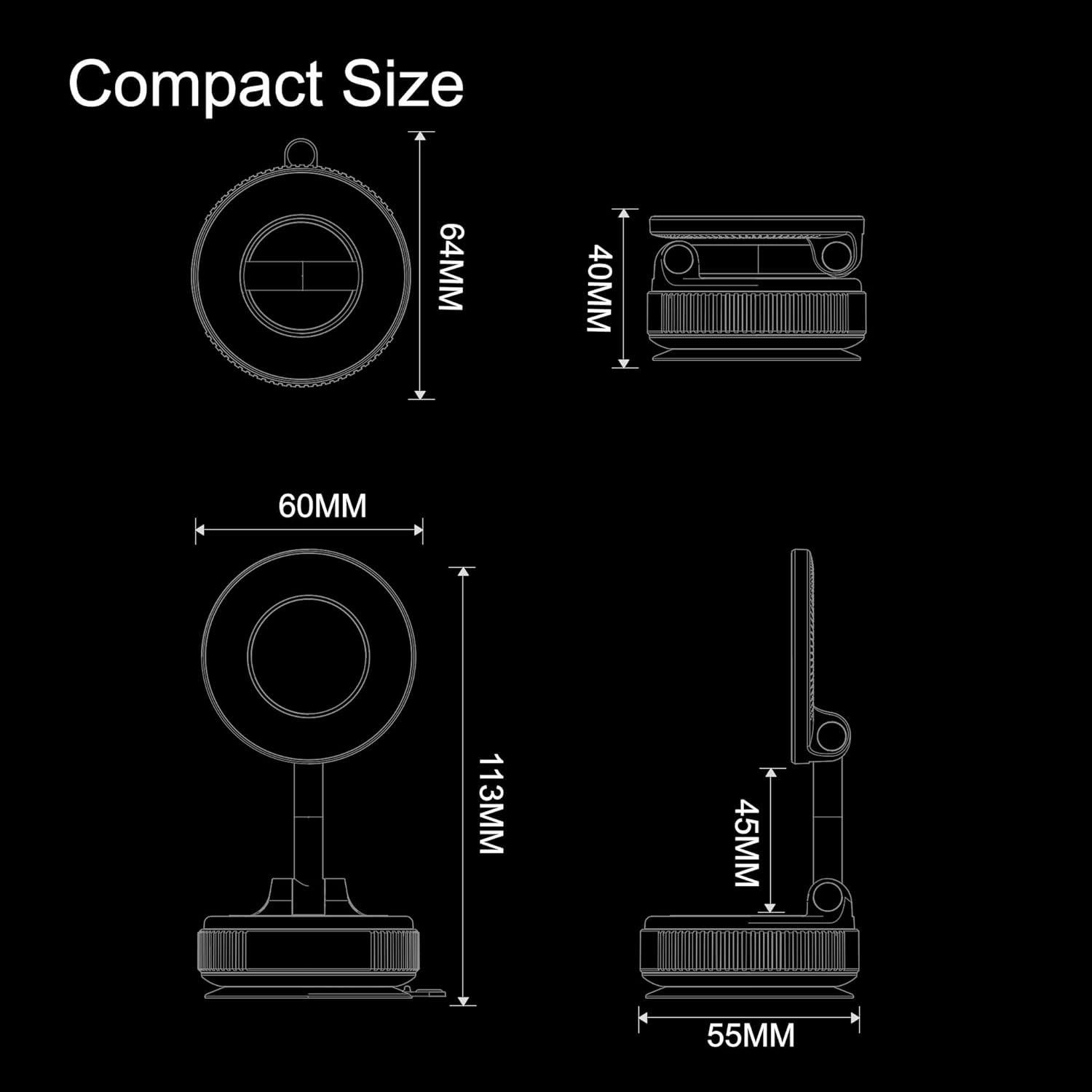Soporte Magnético para Teléfono de Coche LnkXT Negro