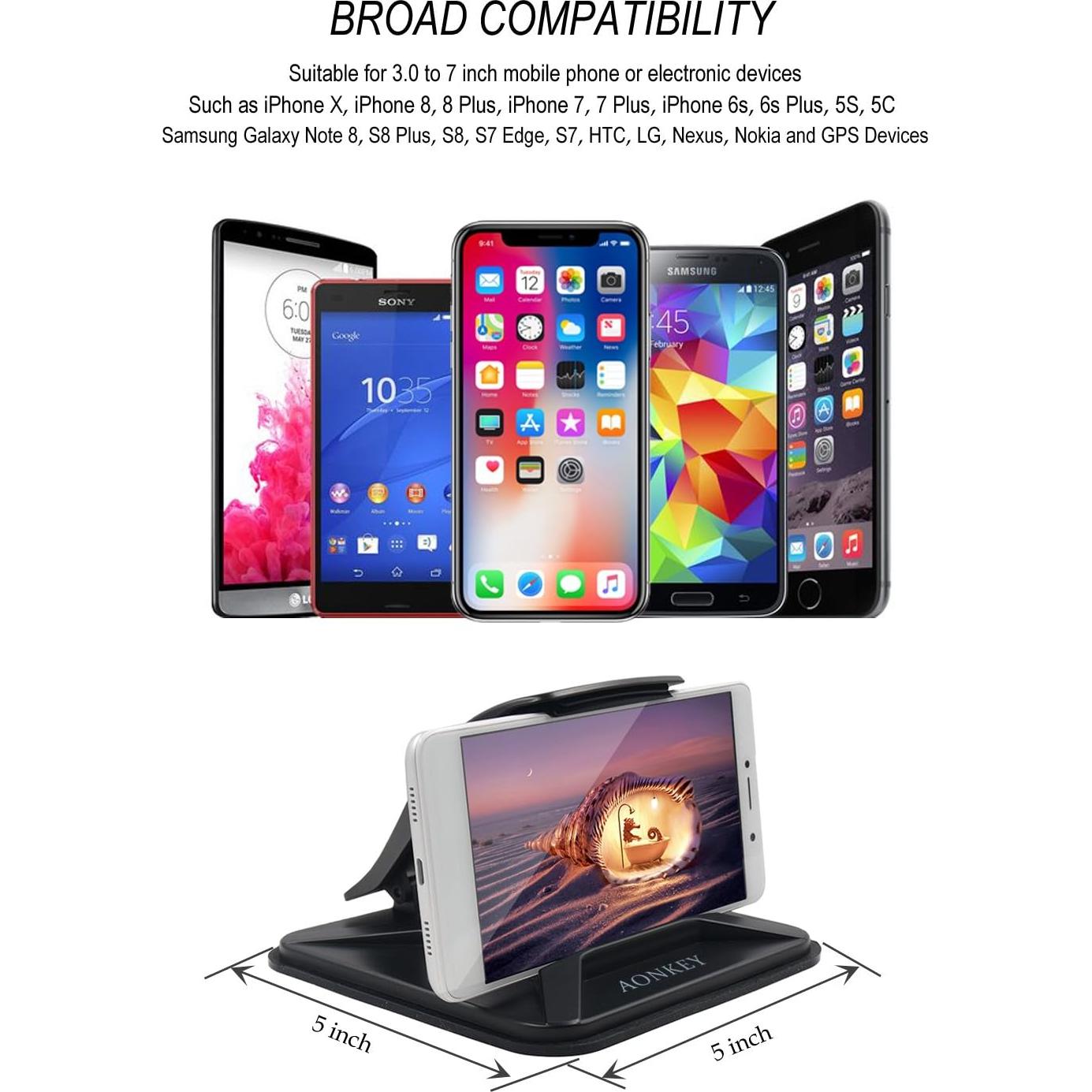 Soporte para Teléfono AONKEY para Auto Universal Antideslizante