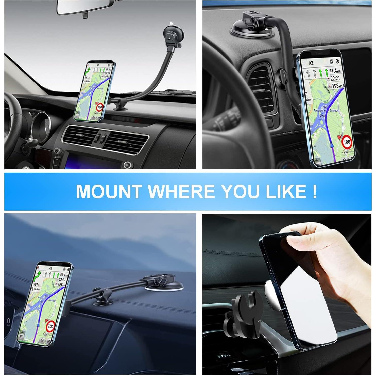 Soporte de Teléfono de Coche JIAYUE con Ventosa Fuerte 33cm