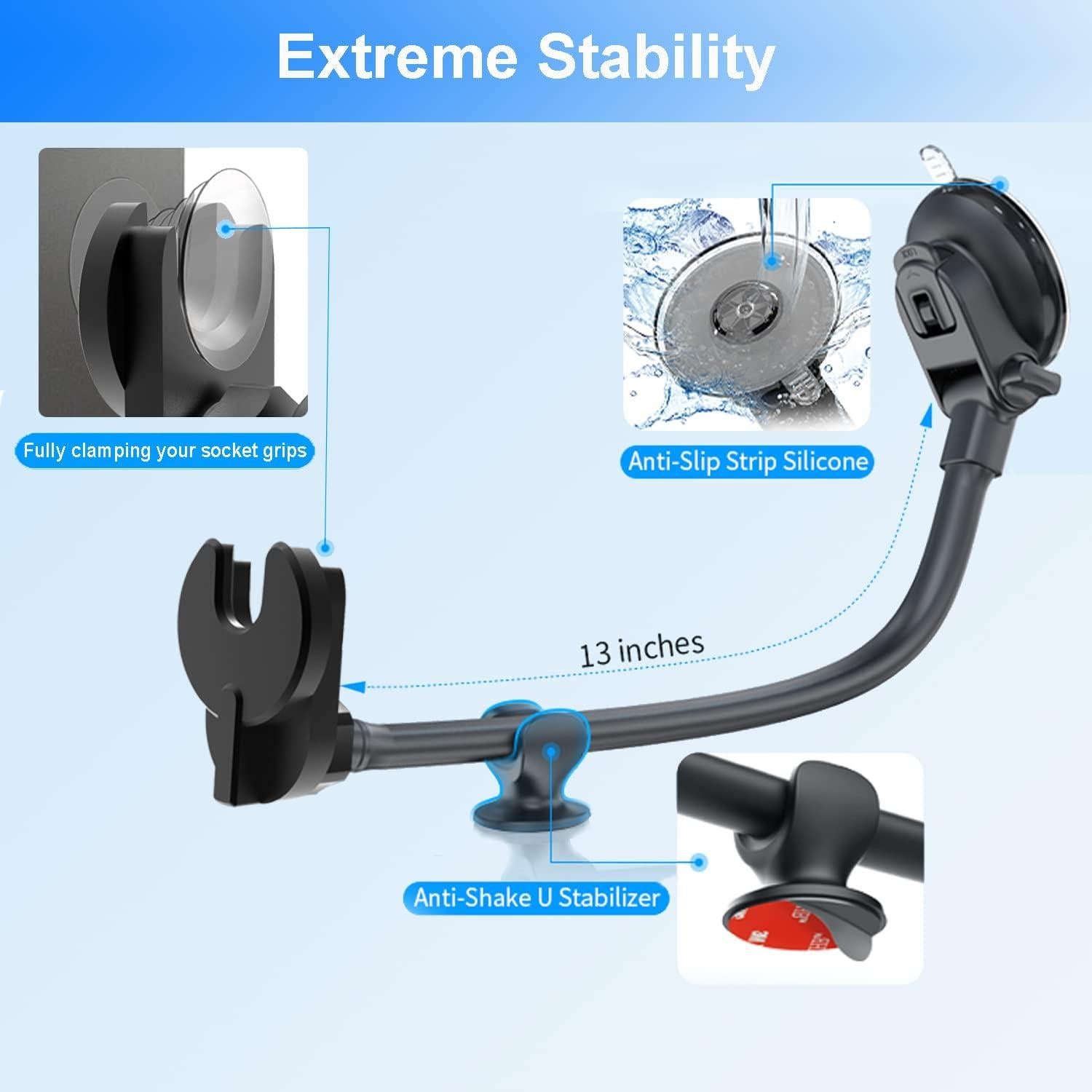 Soporte de Teléfono de Coche JIAYUE con Ventosa Fuerte 33cm