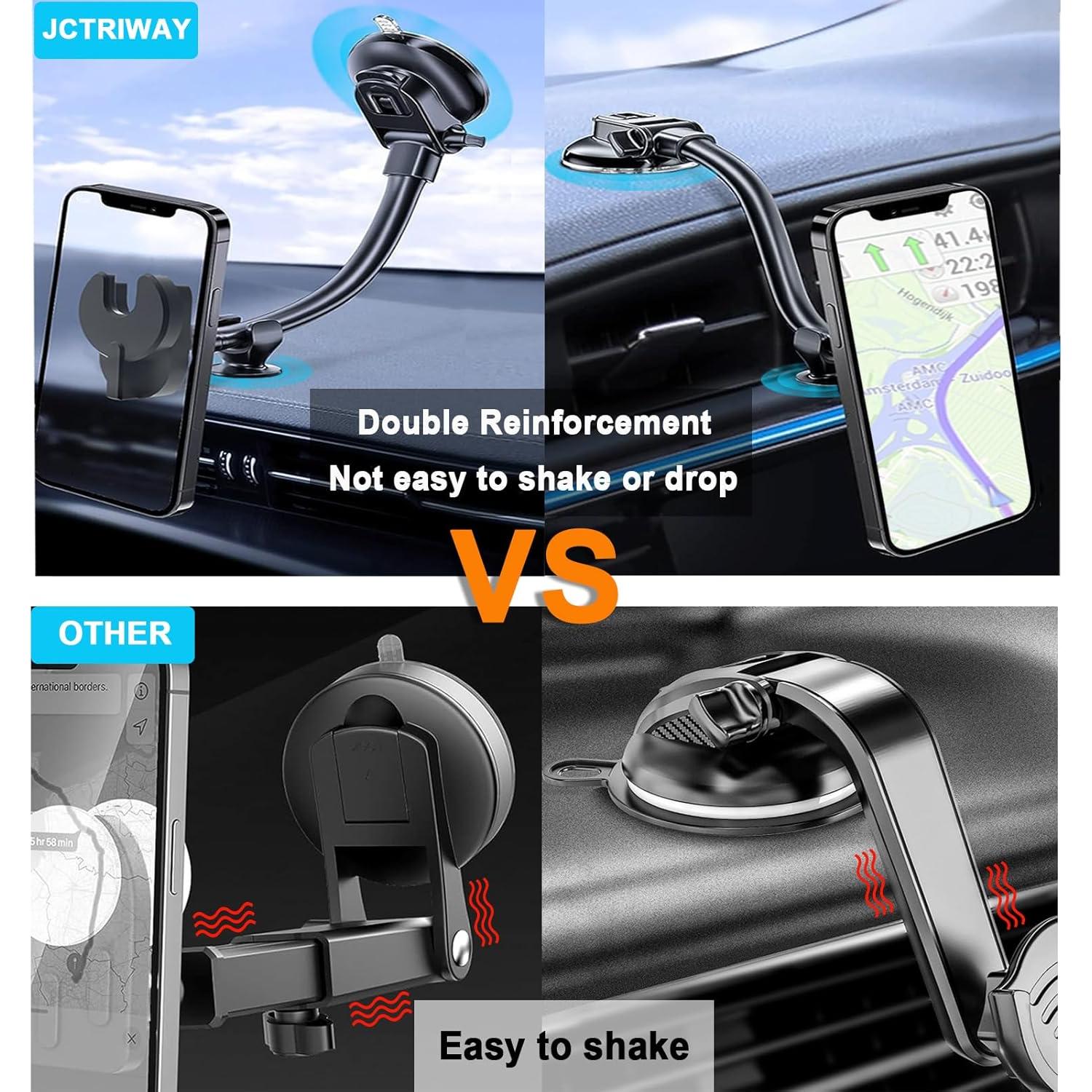 Soporte de Teléfono de Coche JIAYUE con Ventosa Fuerte 33cm