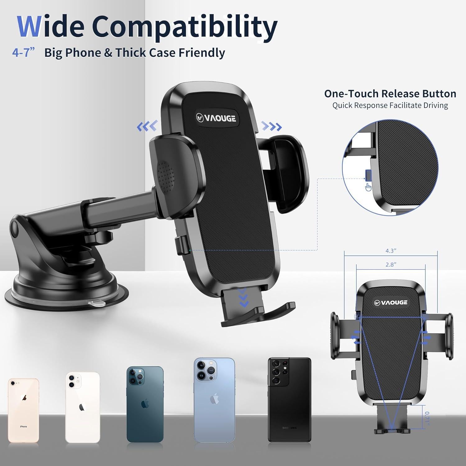 Soporte para Teléfono de Coche Vaouge JTX-1, Ajustable 360°