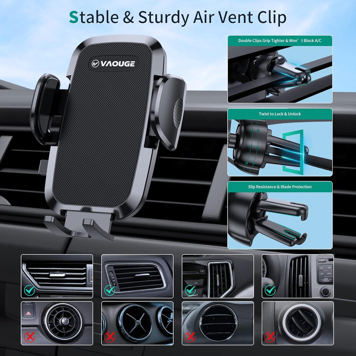 Soporte para Teléfono de Coche Vaouge JTX-1, Ajustable 360°