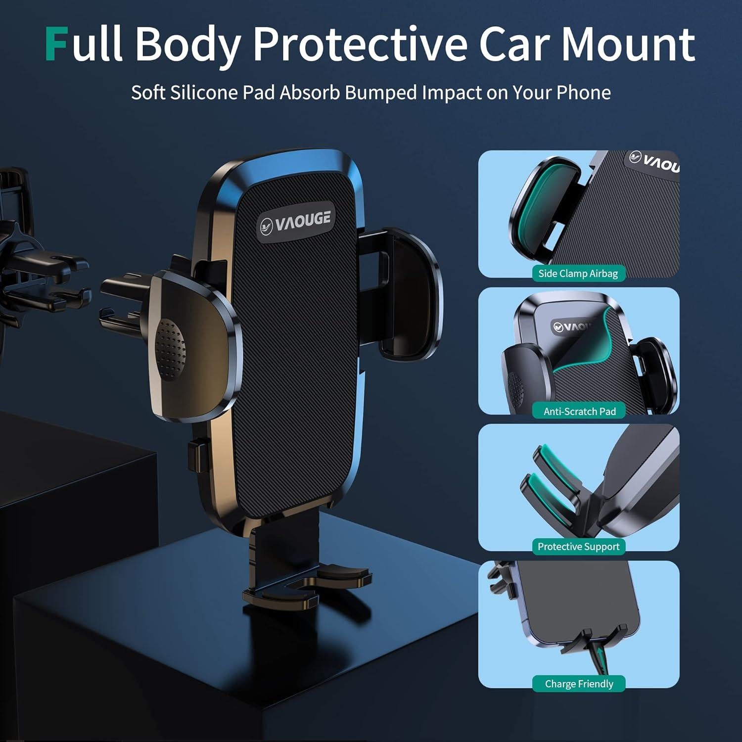 Soporte para Teléfono de Coche Vaouge JTX-1, Ajustable 360°