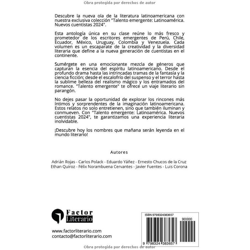 Talento Emergente: Latinoamérica: Nuevos cuentistas 2024 - Tomo 3 (Spanish Edition)