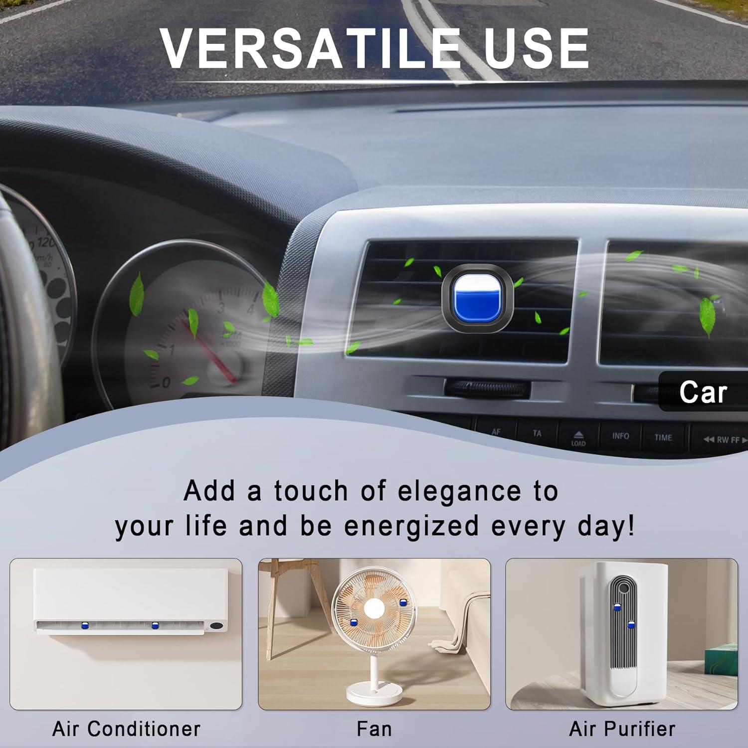 Aromatizante para Automóvil JUSTTOP 6PK - 4 Océano y 2 Hielo Cristal